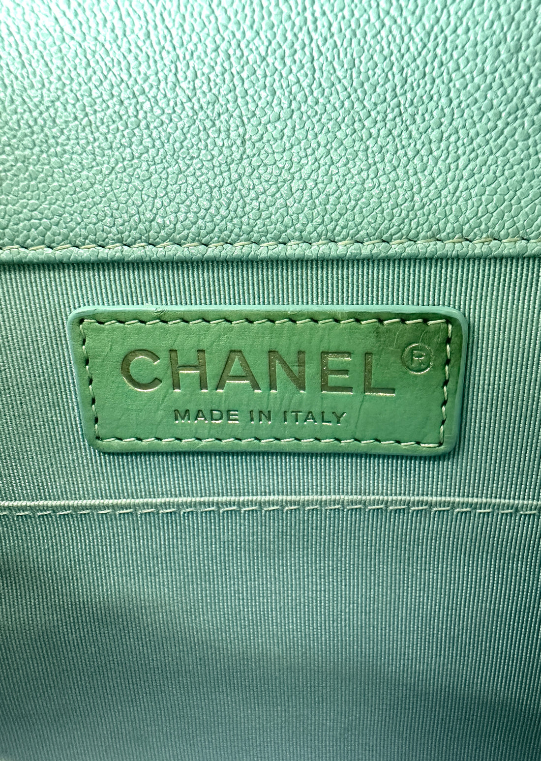 Chanel North South LeBoy Mint Green Quilted Leather Shoulder Bag(27***15) CC2195