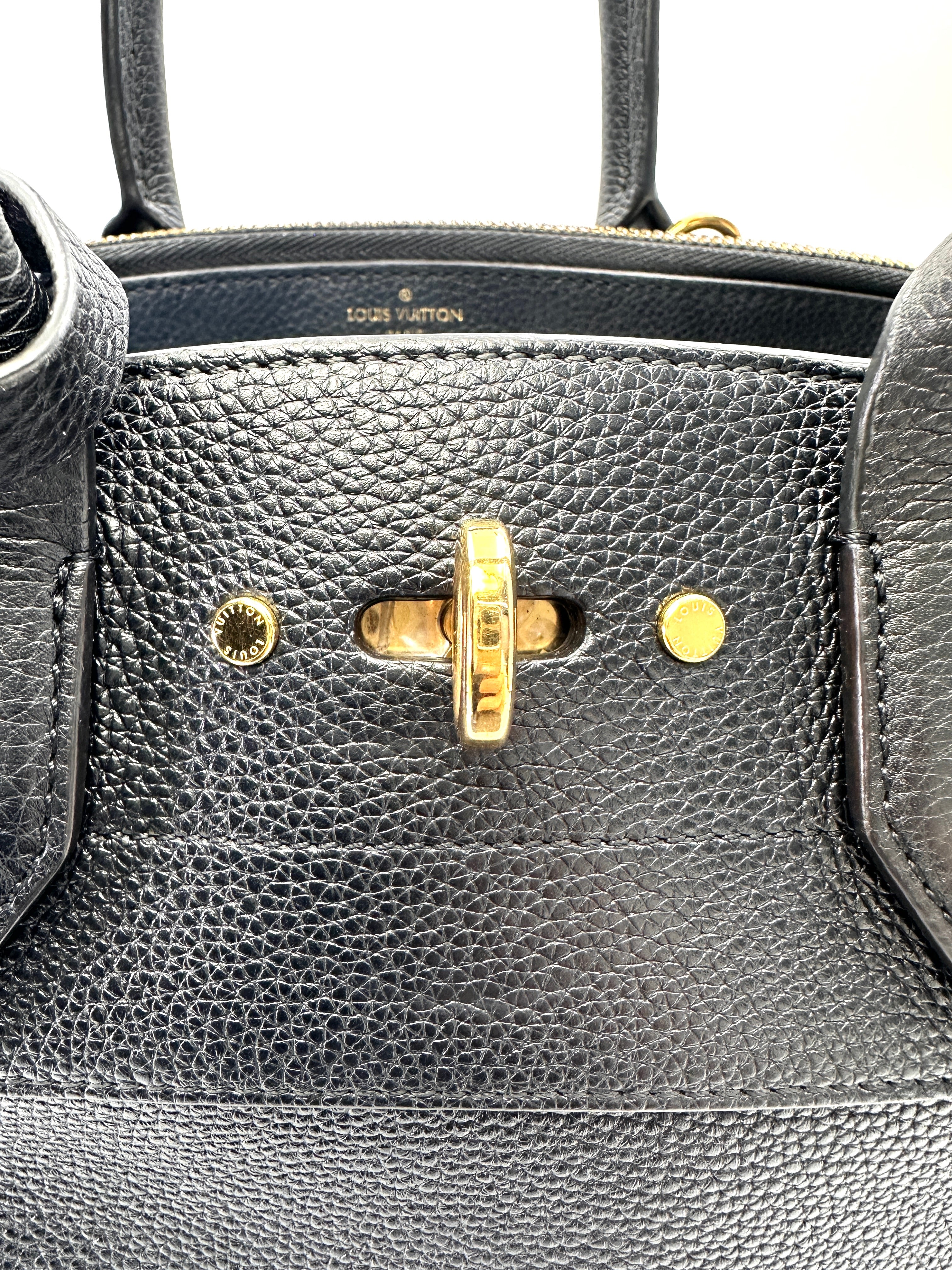 Louis Vuitton City Steamer Black Leather Handle Bag LV3058