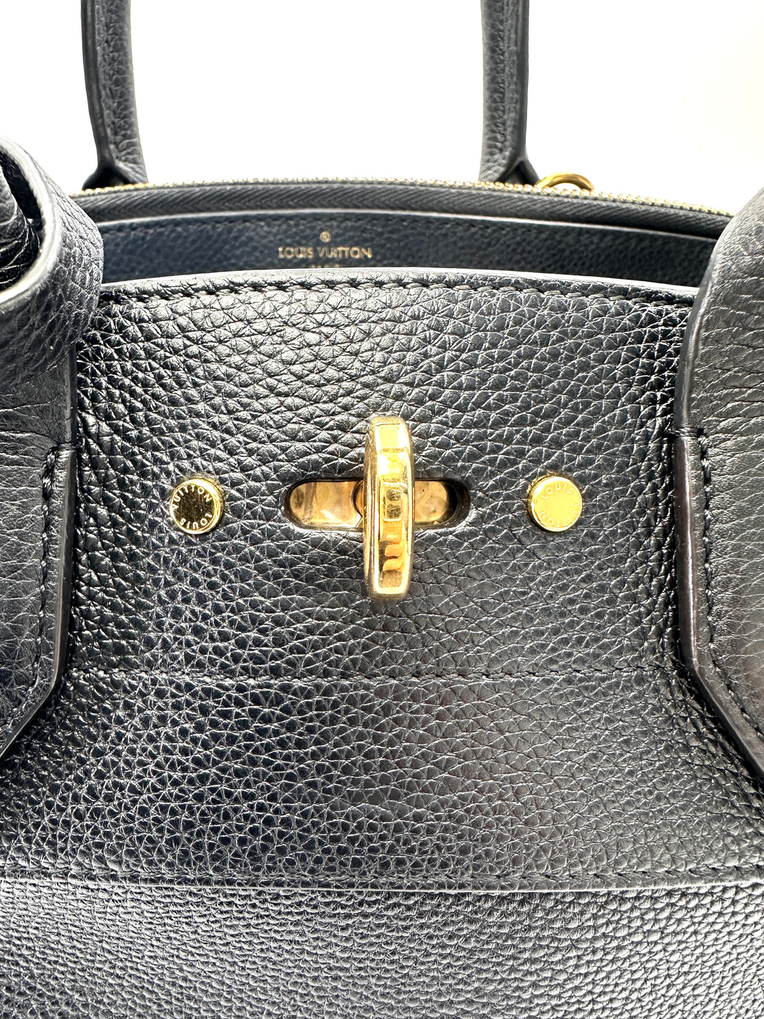 Louis Vuitton City Steamer Black Leather Handle Bag LV3058