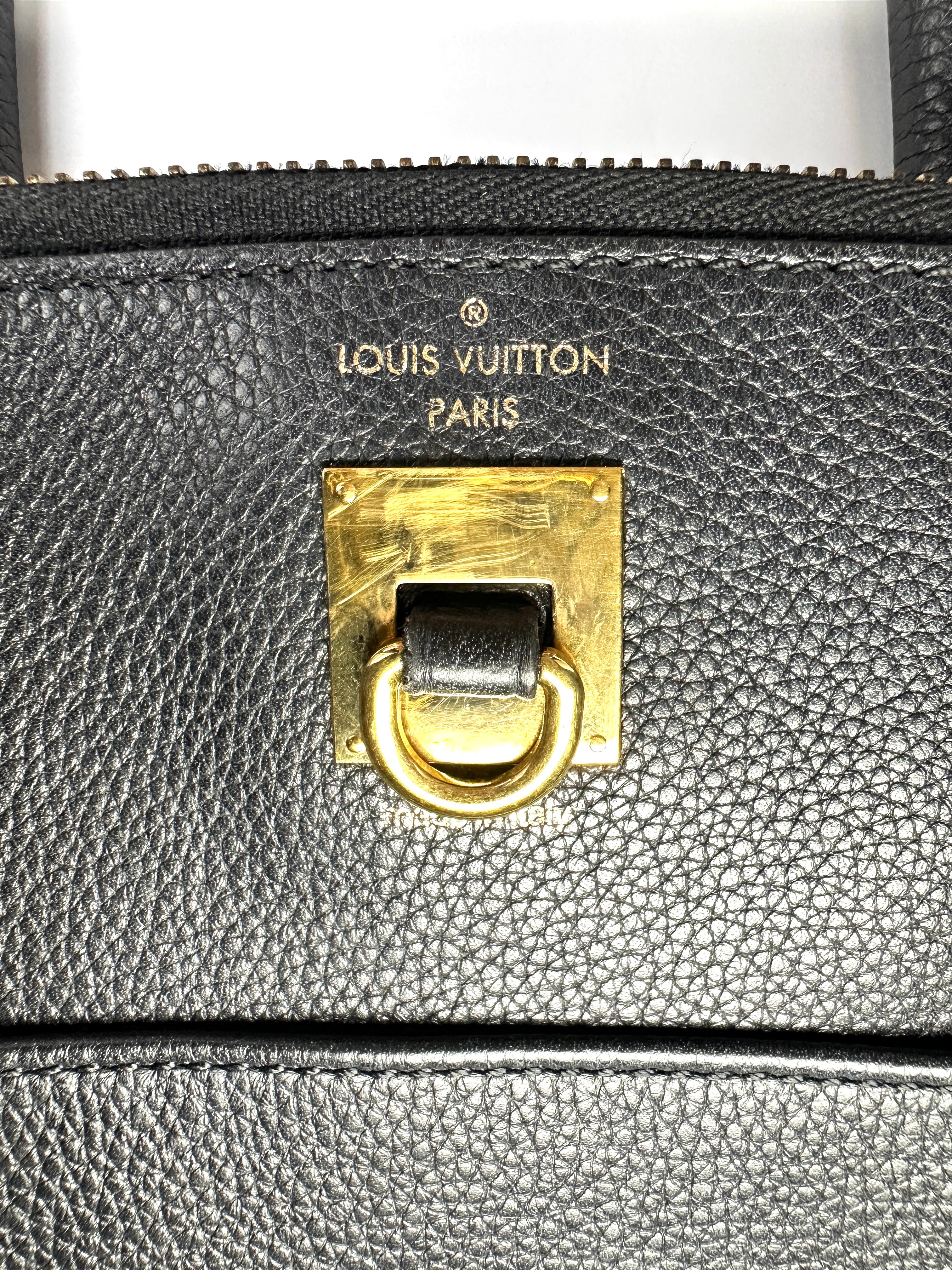 Louis Vuitton City Steamer Black Leather Handle Bag LV3058