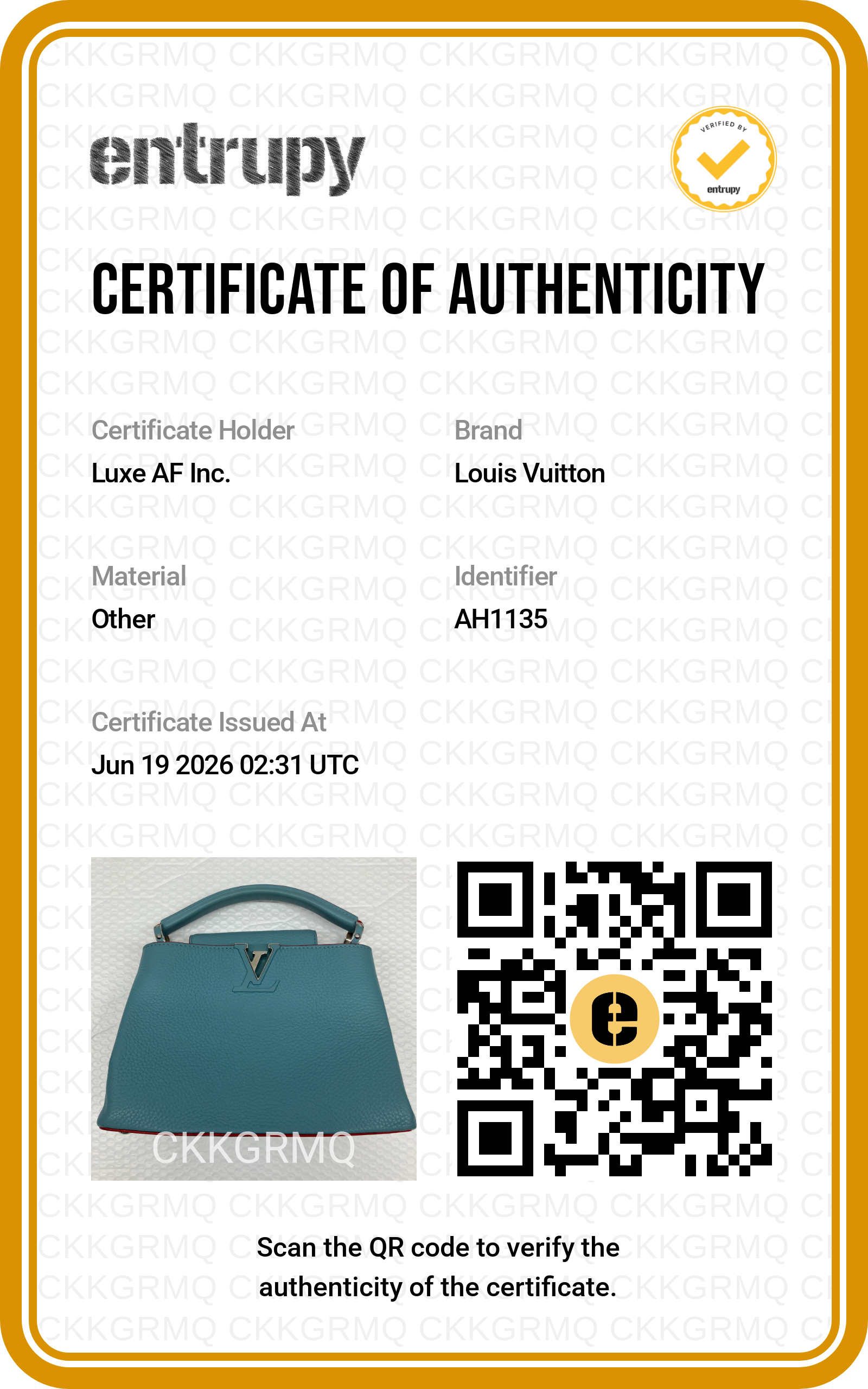 Louis Vuitton Capucines MM Blue Taurillon Leather Handle Bag LV3067