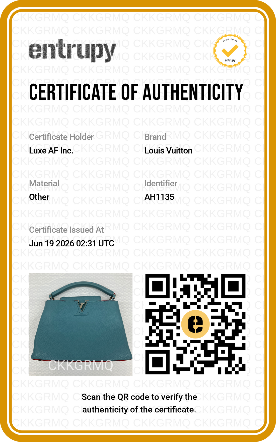 Louis Vuitton Capucines MM Blue Taurillon Leather Handle Bag LV3067