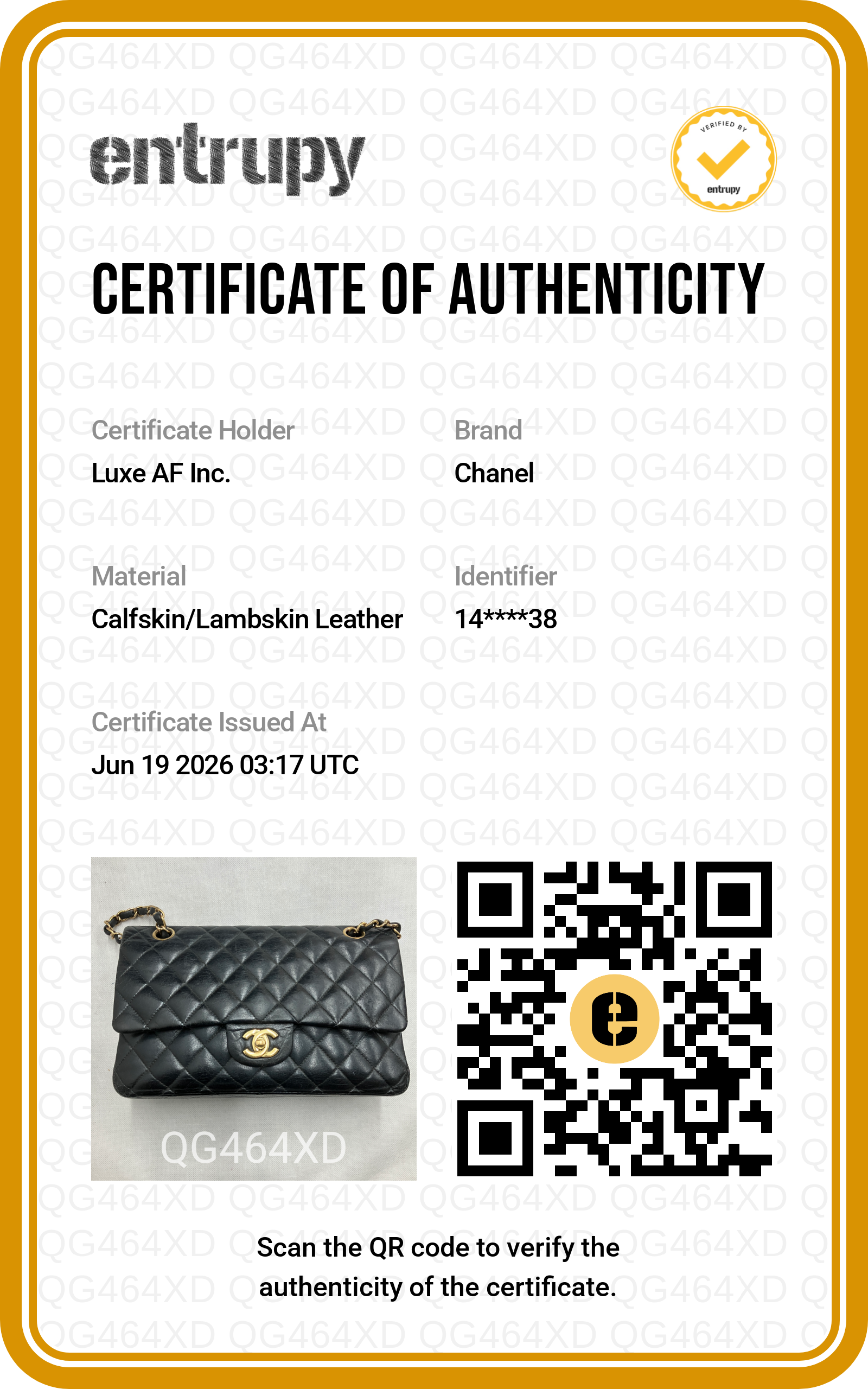 Chanel Classic Flap Black Quilted Lambskin Medium Size Shoulder Bag With Gold Buckle(14***38) CC2200