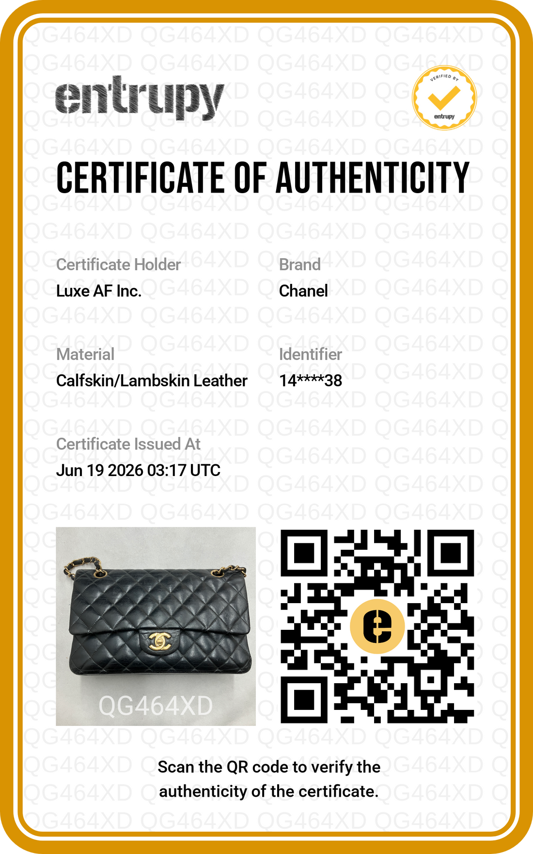 Chanel Classic Flap Black Quilted Lambskin Medium Size Shoulder Bag With Gold Buckle(14***38) CC2200