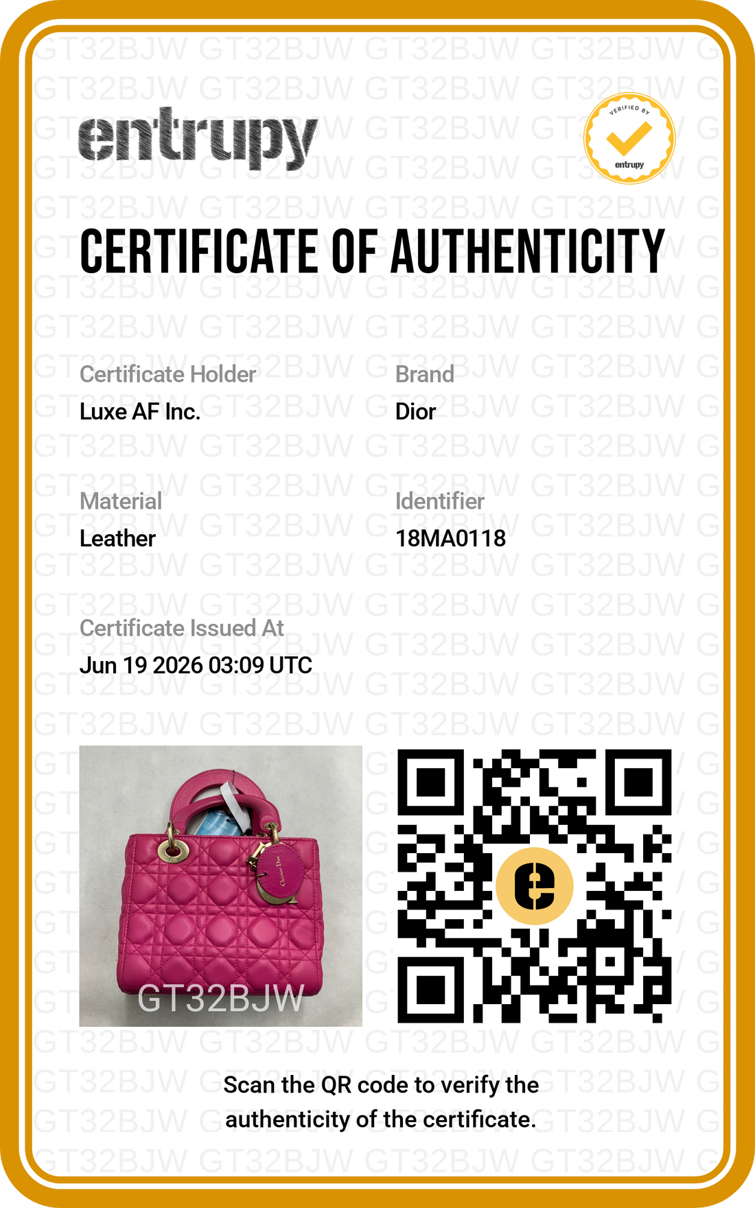 Christian Dior Lady Dior Pink Cannage Lambskin Handle Bag With Gold Charms DR810