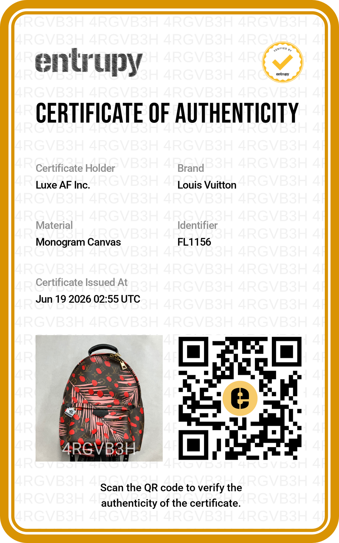 Louis Vuitton Palm Springs Jungle Dots Monogram Canvas Small Size Backpack LV3075