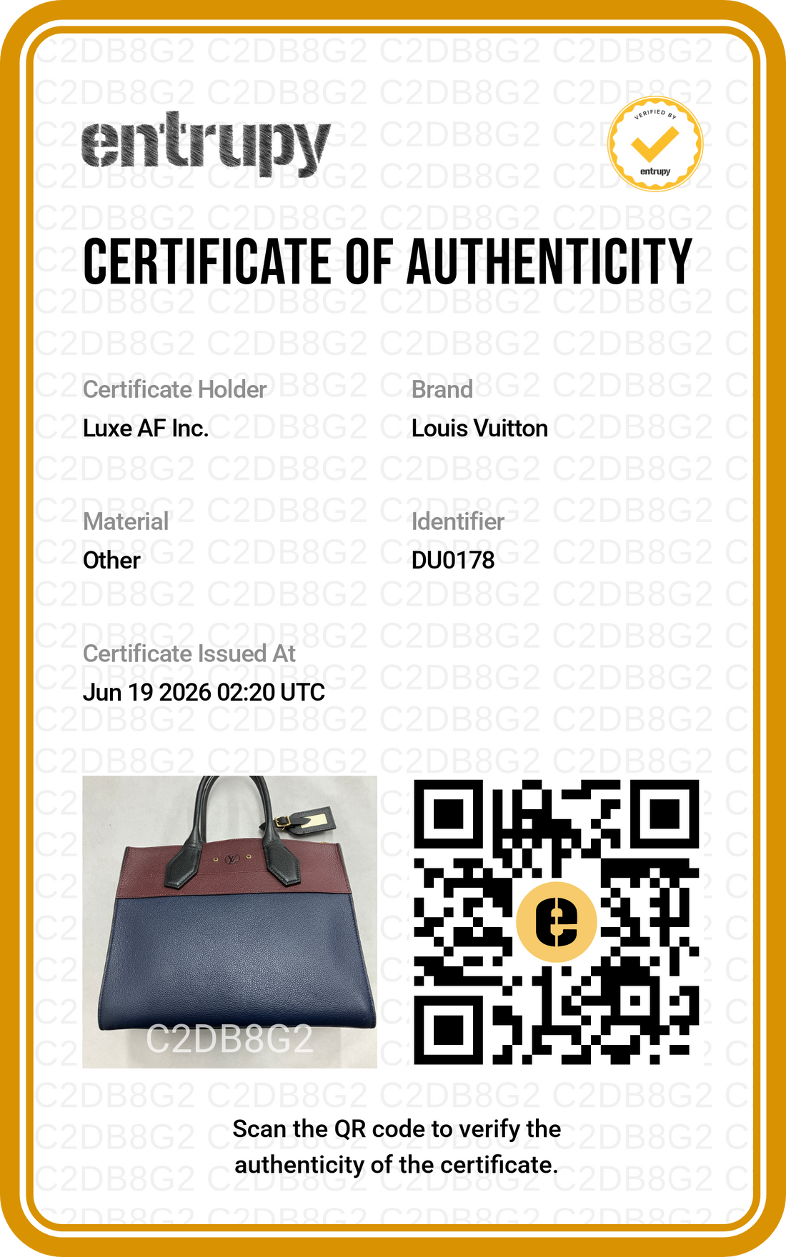 Louis Vuitton City Steamer Black/Dark Red Leather Handle Bag LV3066