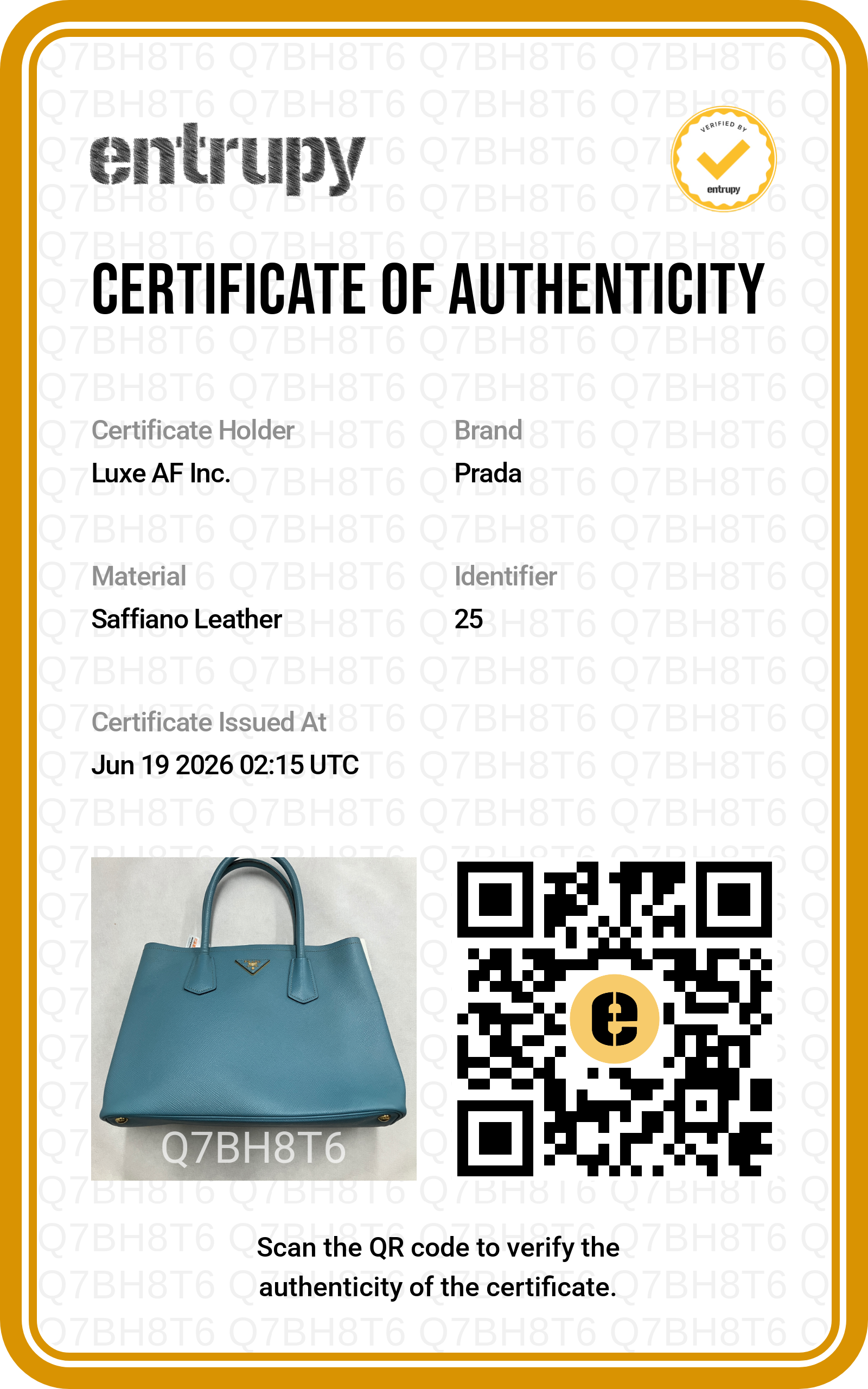 Prada Double Light Blue Saffiano Cuir Leather Handle Bag PR501