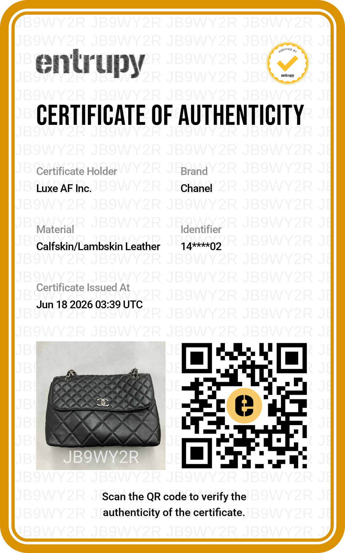 Chanel Black Quilted Lambskin Flap Bag(14***02) CC2198