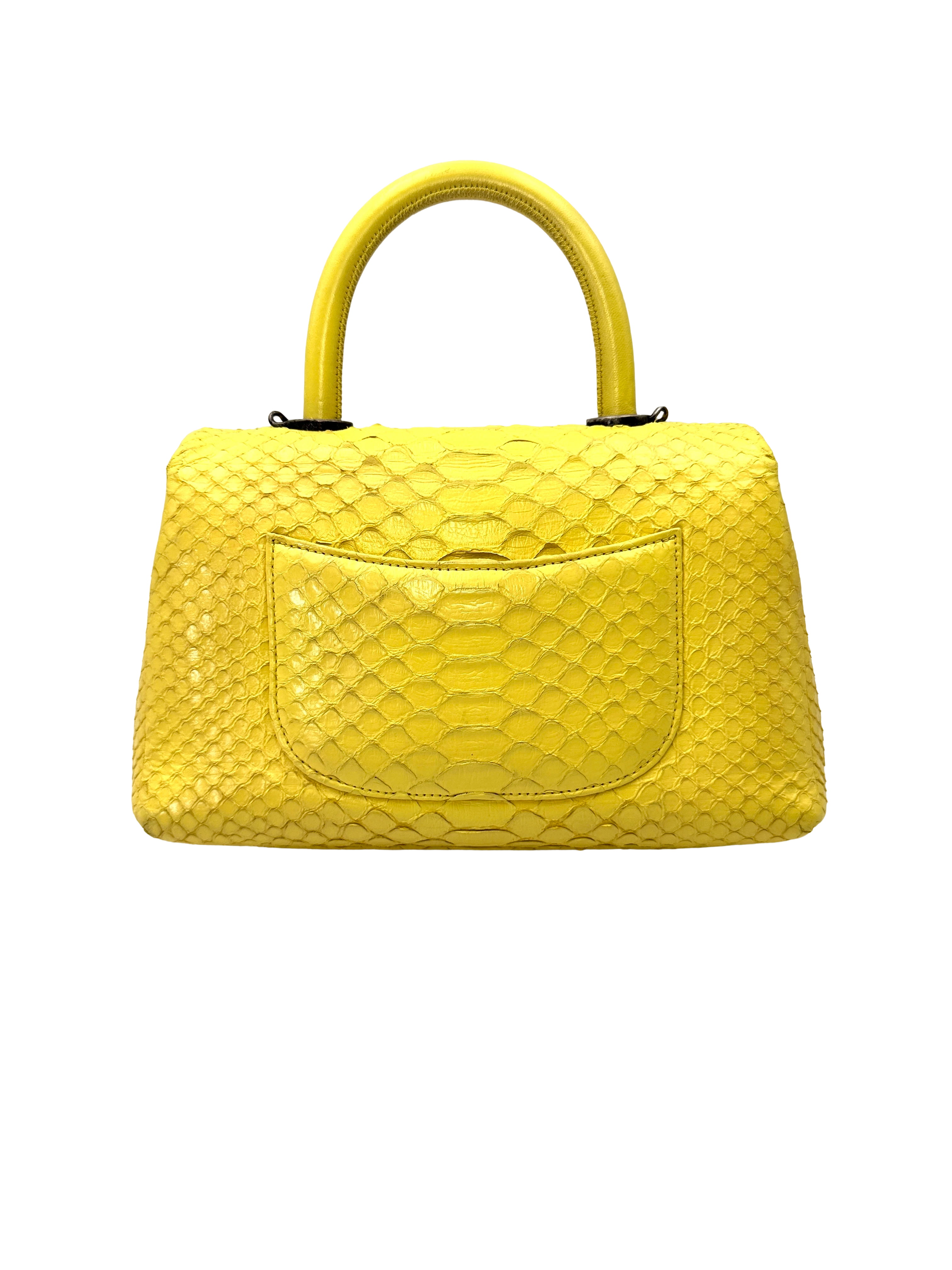 Chanel CoCo Handle Yellow Python Leather Shoulder Bag(23***64) CC2214
