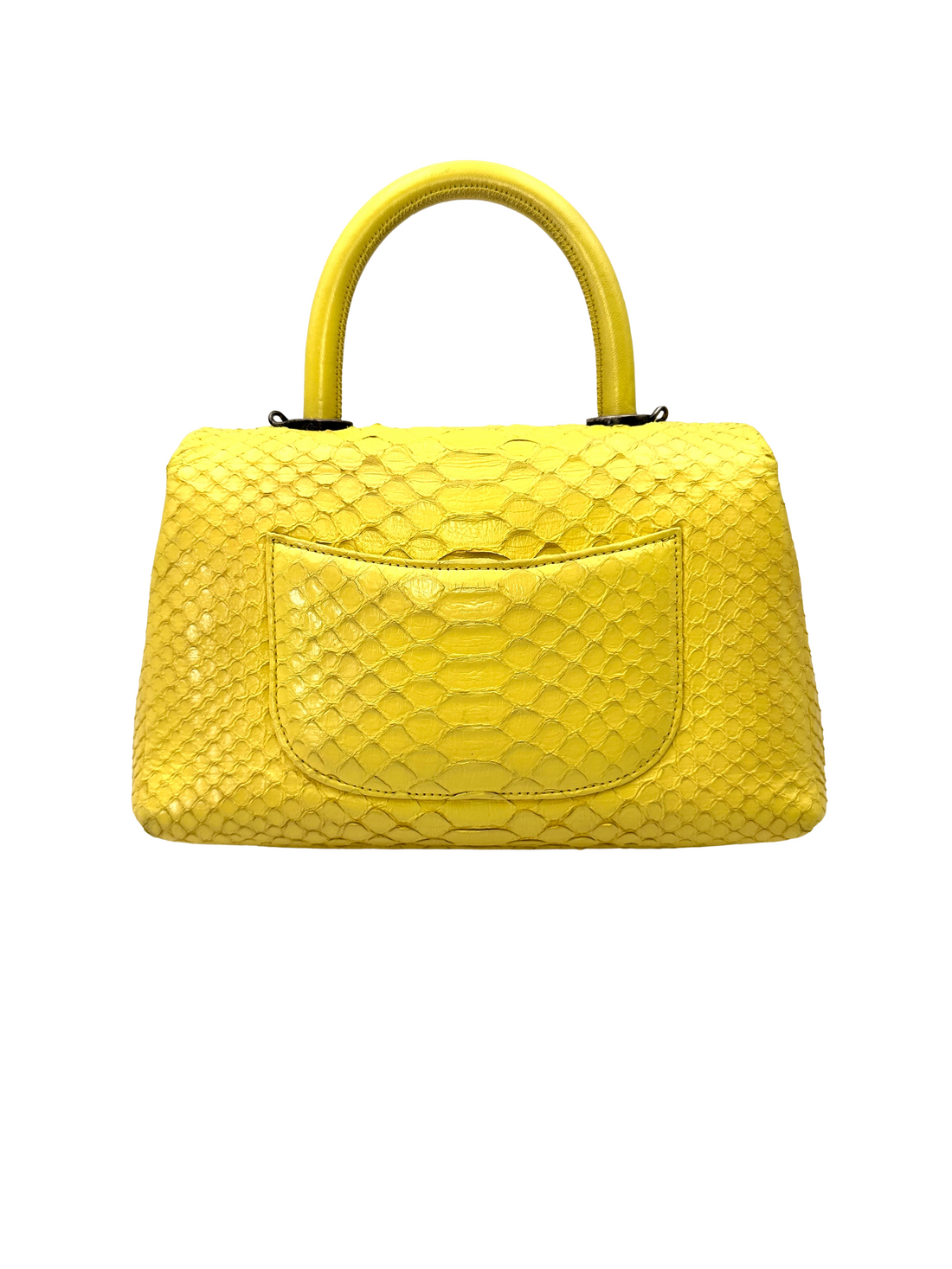 Chanel CoCo Handle Yellow Python Leather Shoulder Bag(23***64) CC2214