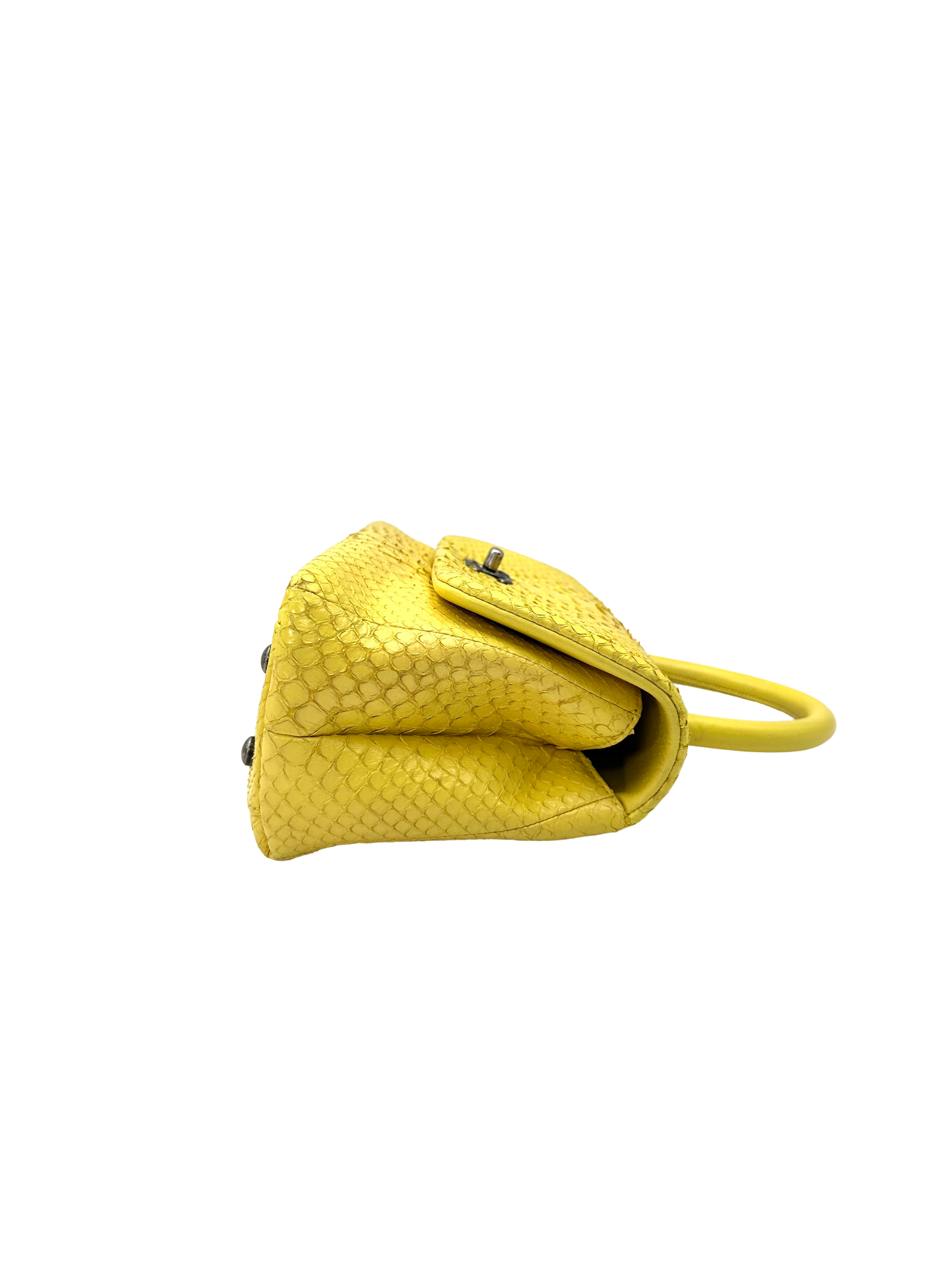 Chanel CoCo Handle Yellow Python Leather Shoulder Bag(23***64) CC2214