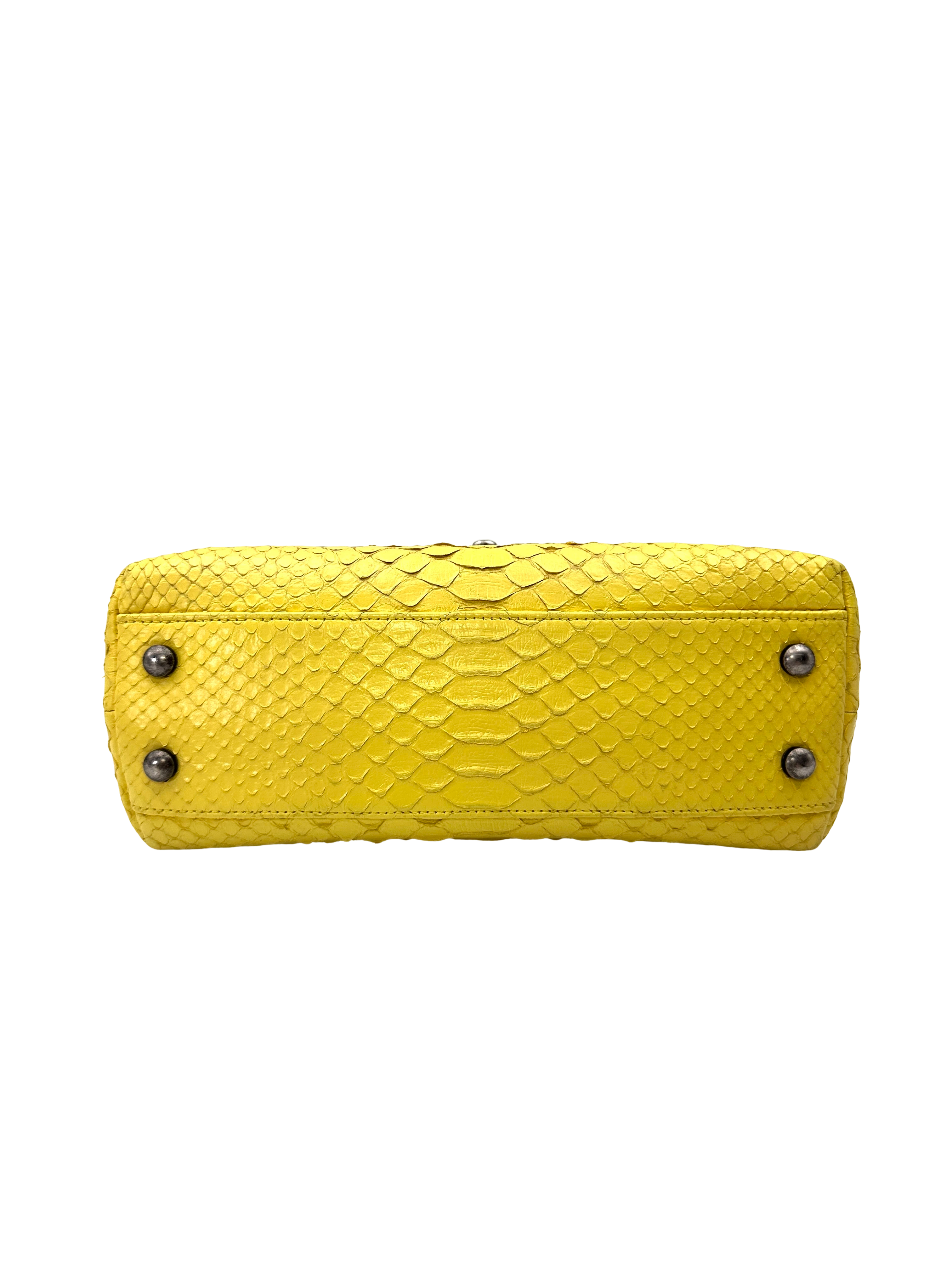 Chanel CoCo Handle Yellow Python Leather Shoulder Bag(23***64) CC2214