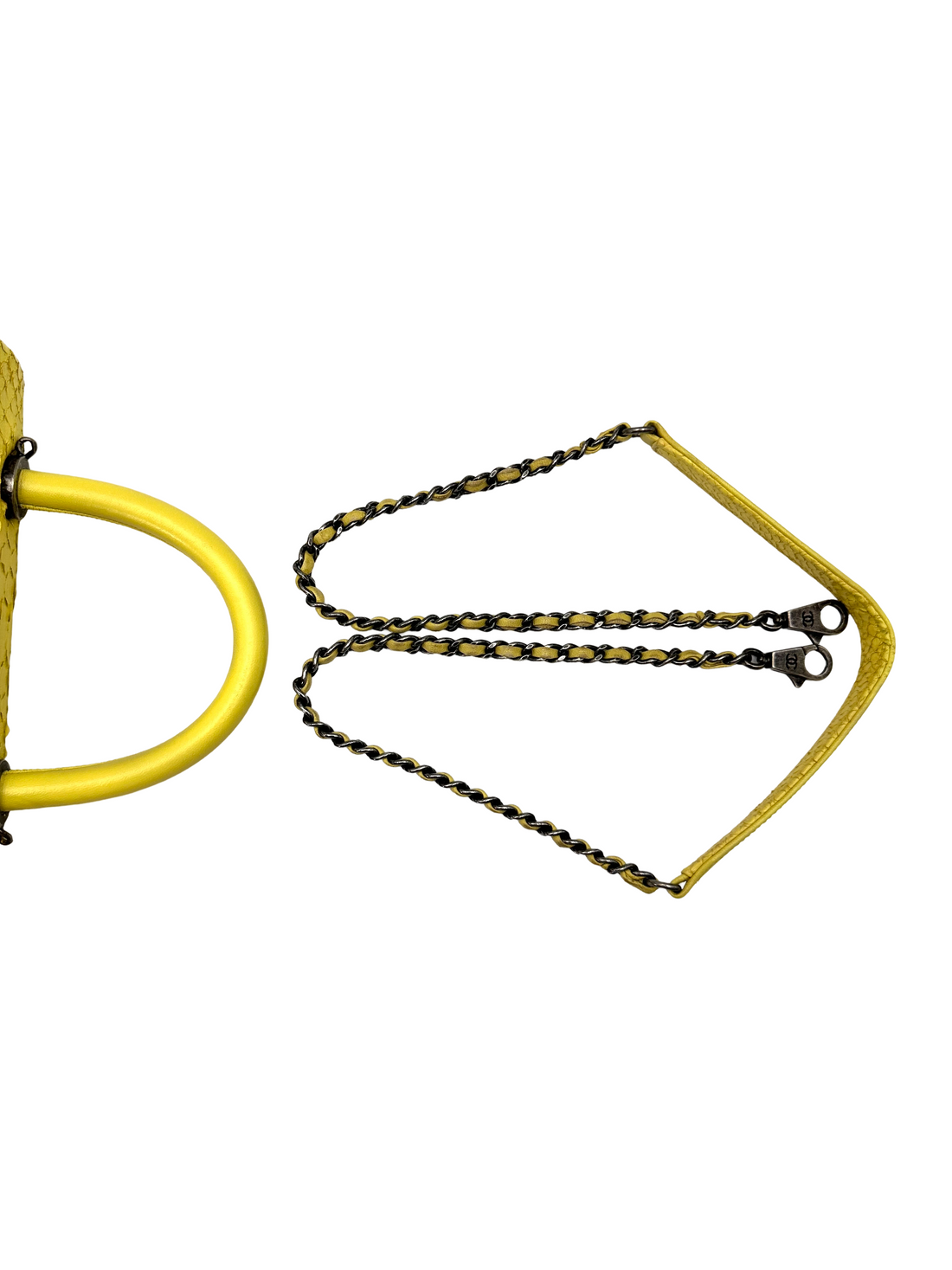 Chanel CoCo Handle Yellow Python Leather Shoulder Bag(23***64) CC2214