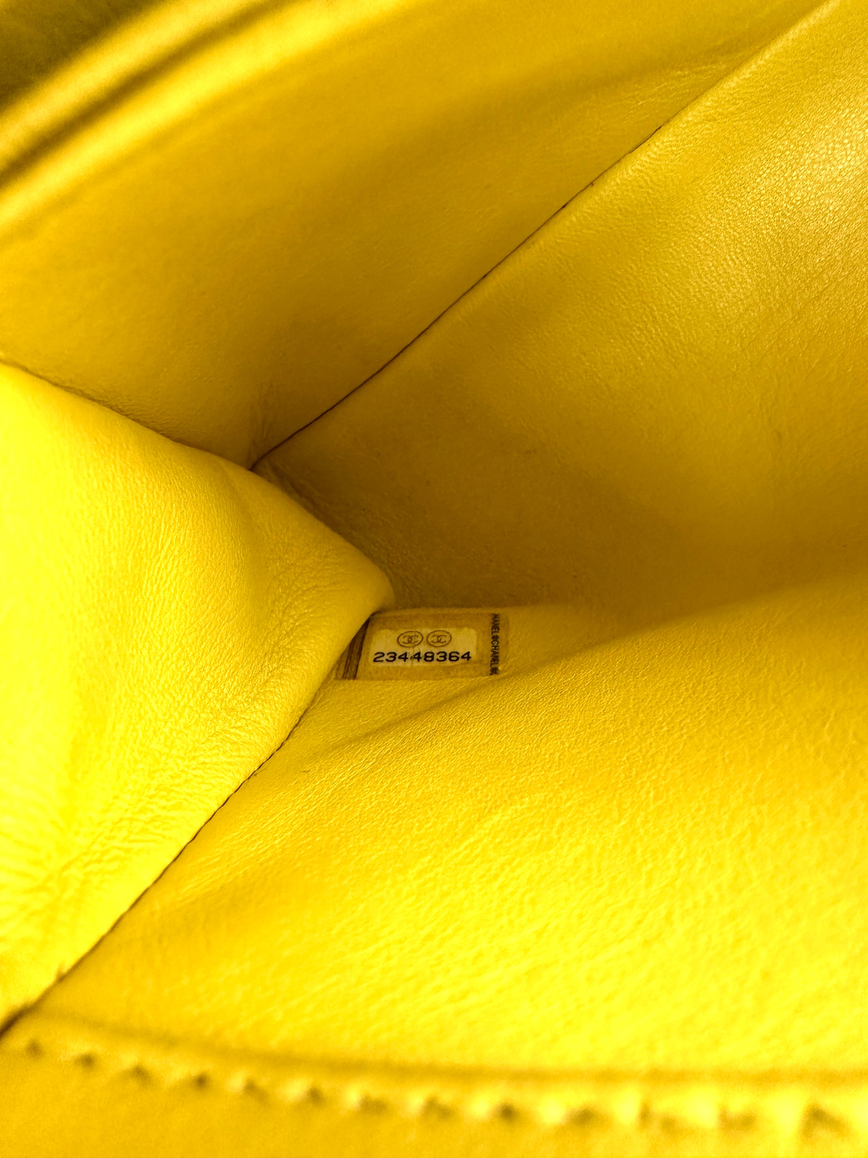 Chanel CoCo Handle Yellow Python Leather Shoulder Bag(23***64) CC2214