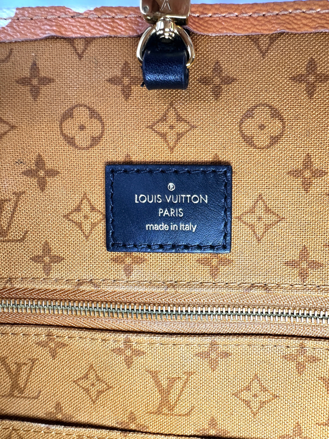 Louis Vuitton Crafty Caramel/White Gaint Monogram Canvas Tote Bag LV3063