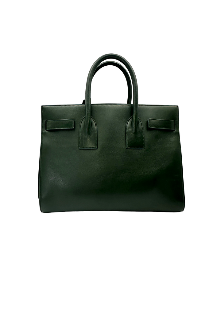 Saint Laurent Sac de Jour Green Leather Handle Bag SL263