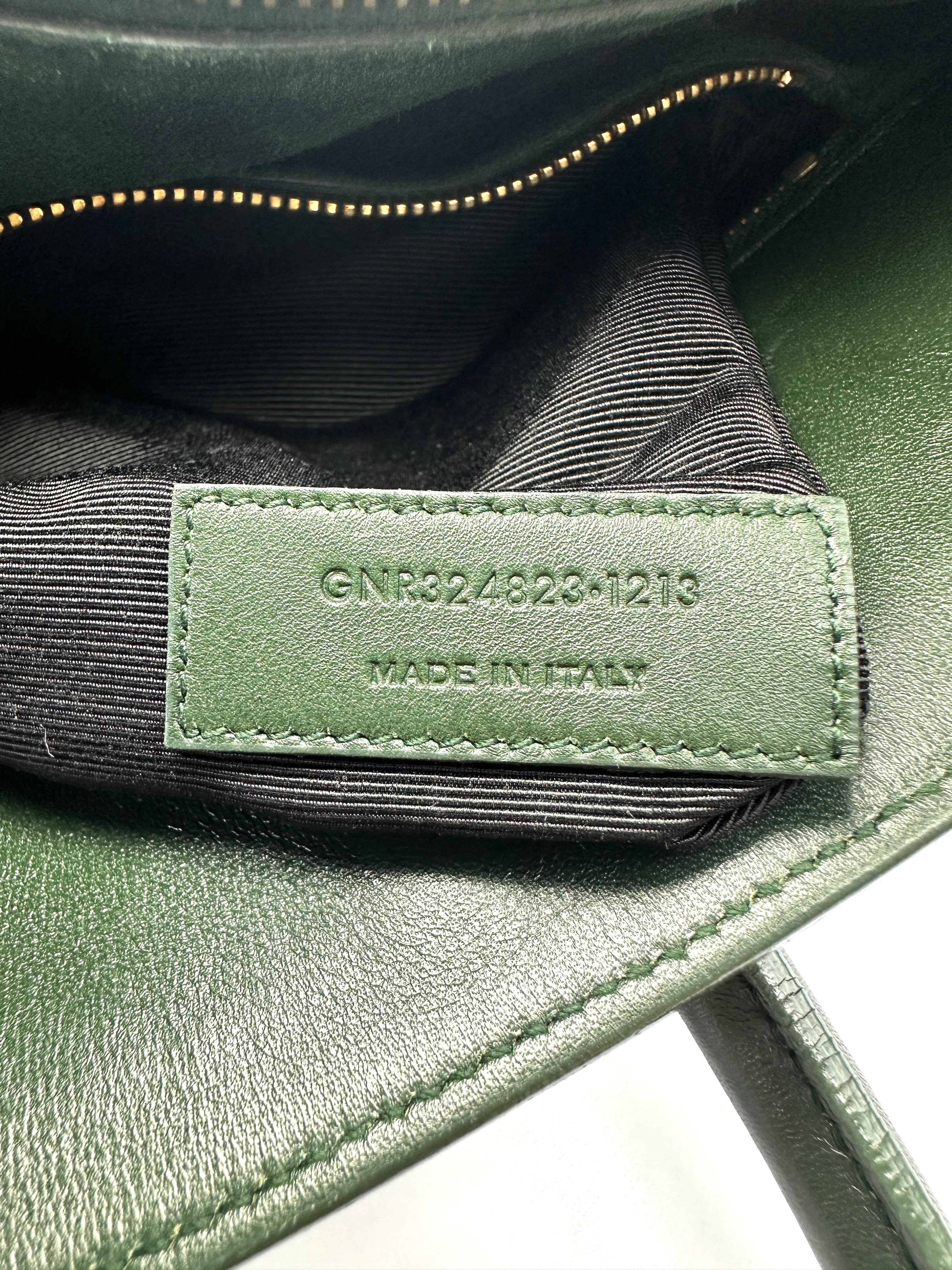Saint Laurent Sac de Jour Green Leather Handle Bag SL263