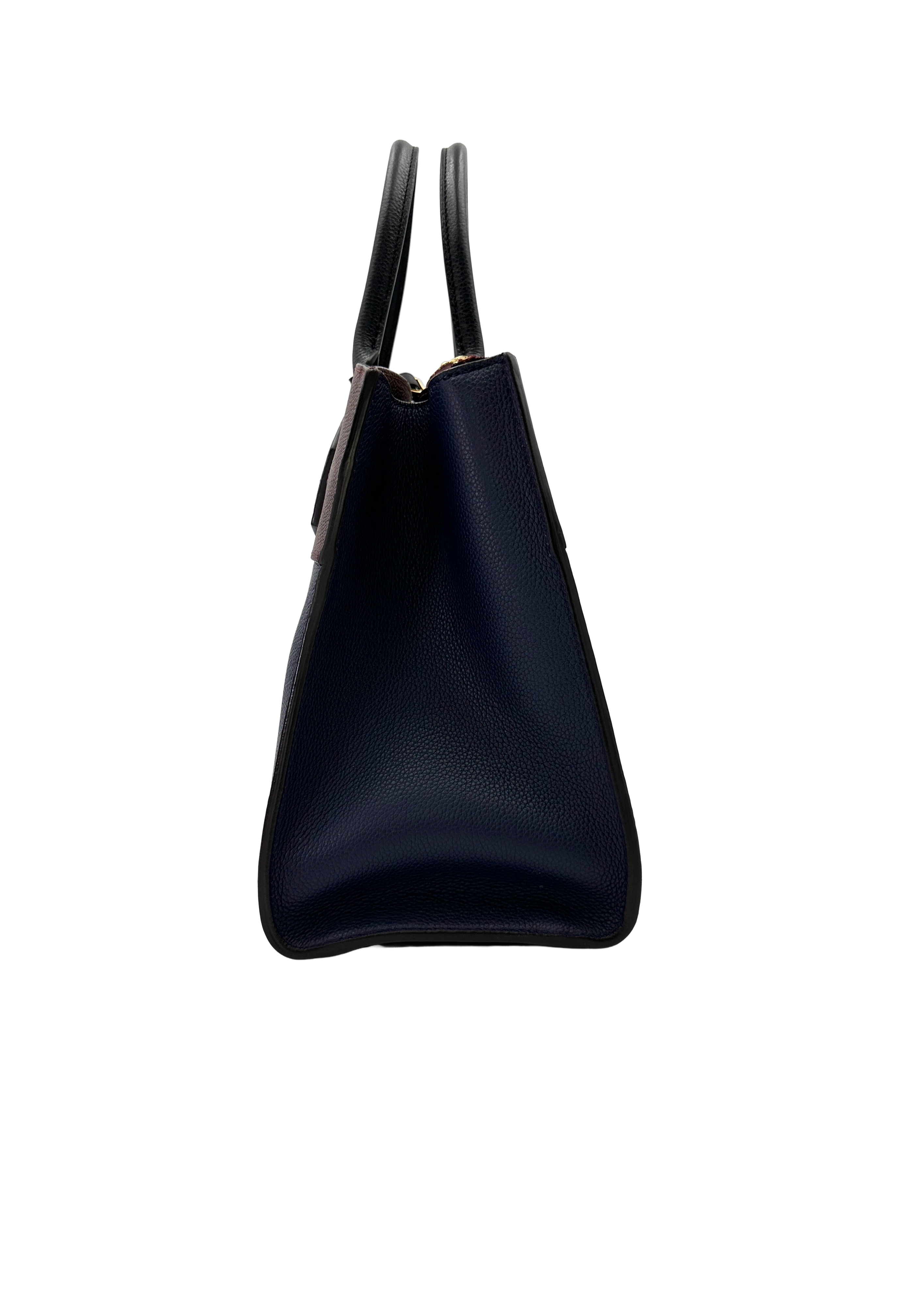 Louis Vuitton City Steamer Black/Dark Red Leather Handle Bag LV3066