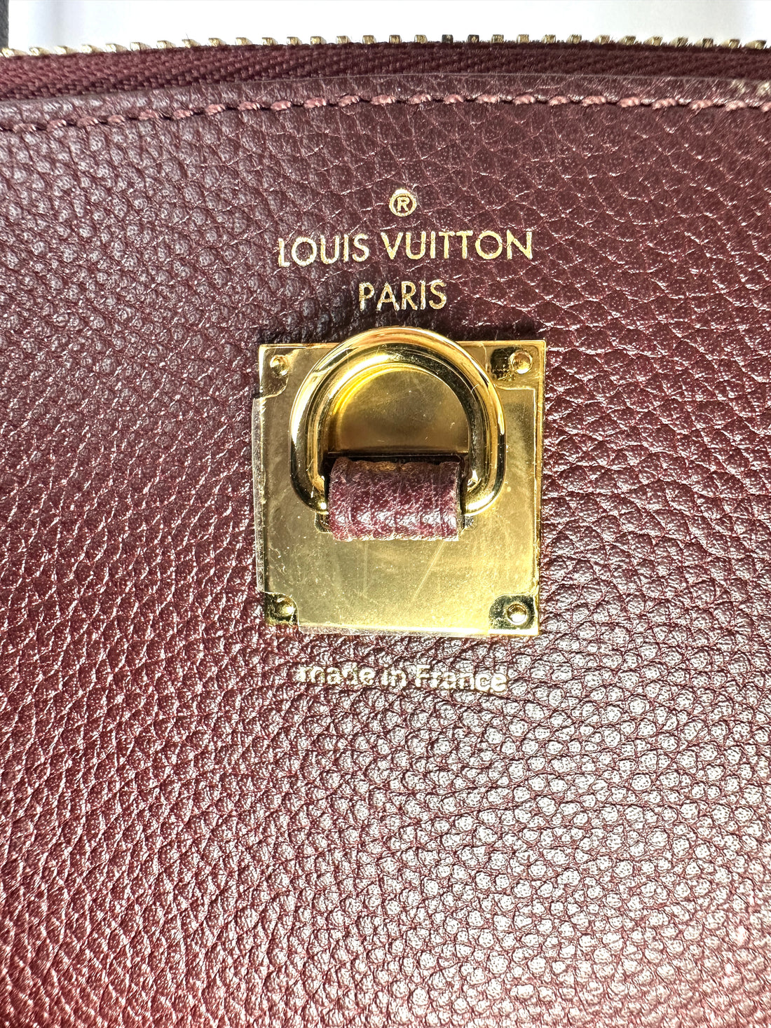 Louis Vuitton City Steamer Black/Dark Red Leather Handle Bag LV3066
