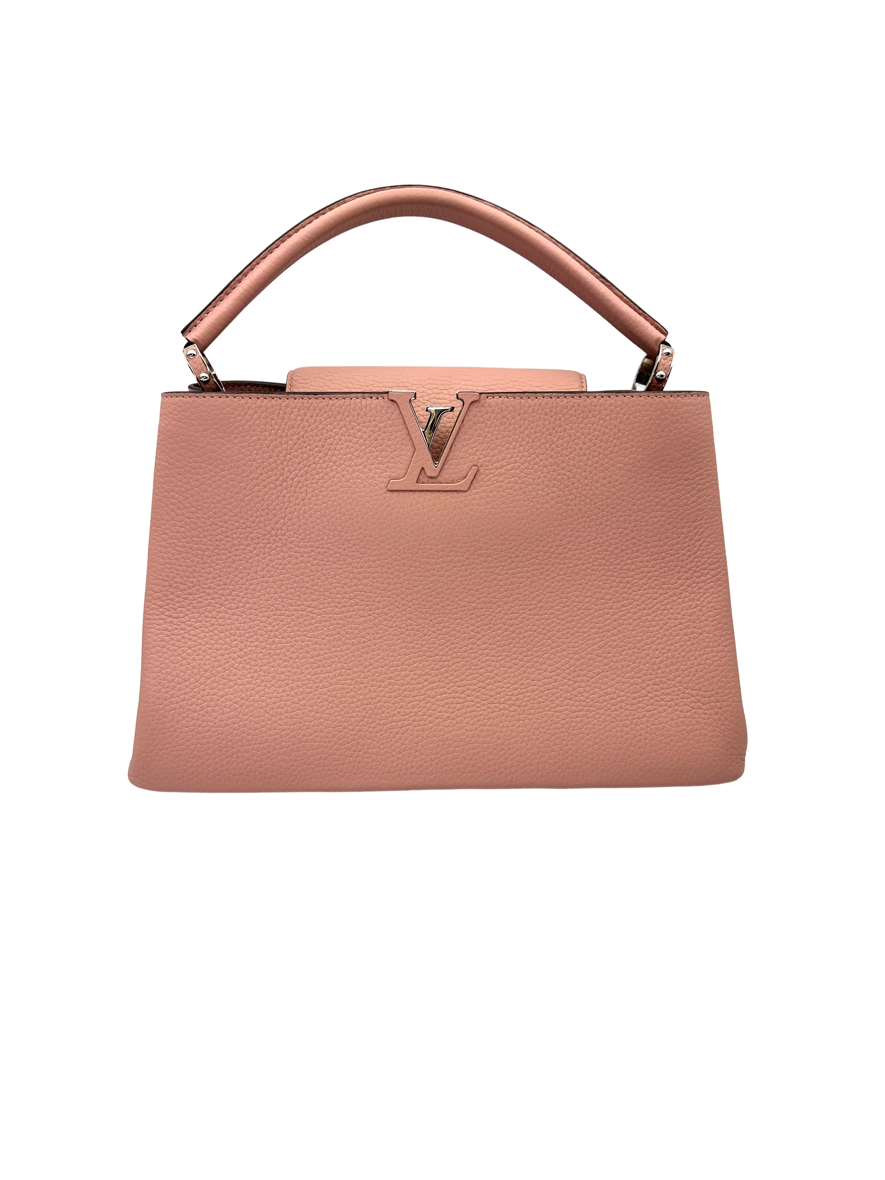 Louis Vuitton Capucines GM Pink Taurillon Leather Handle Bag LV3060