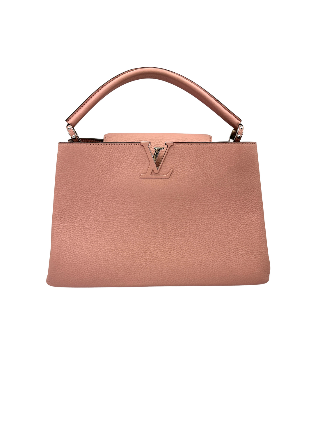 Louis Vuitton Capucines GM Pink Taurillon Leather Handle Bag LV3060