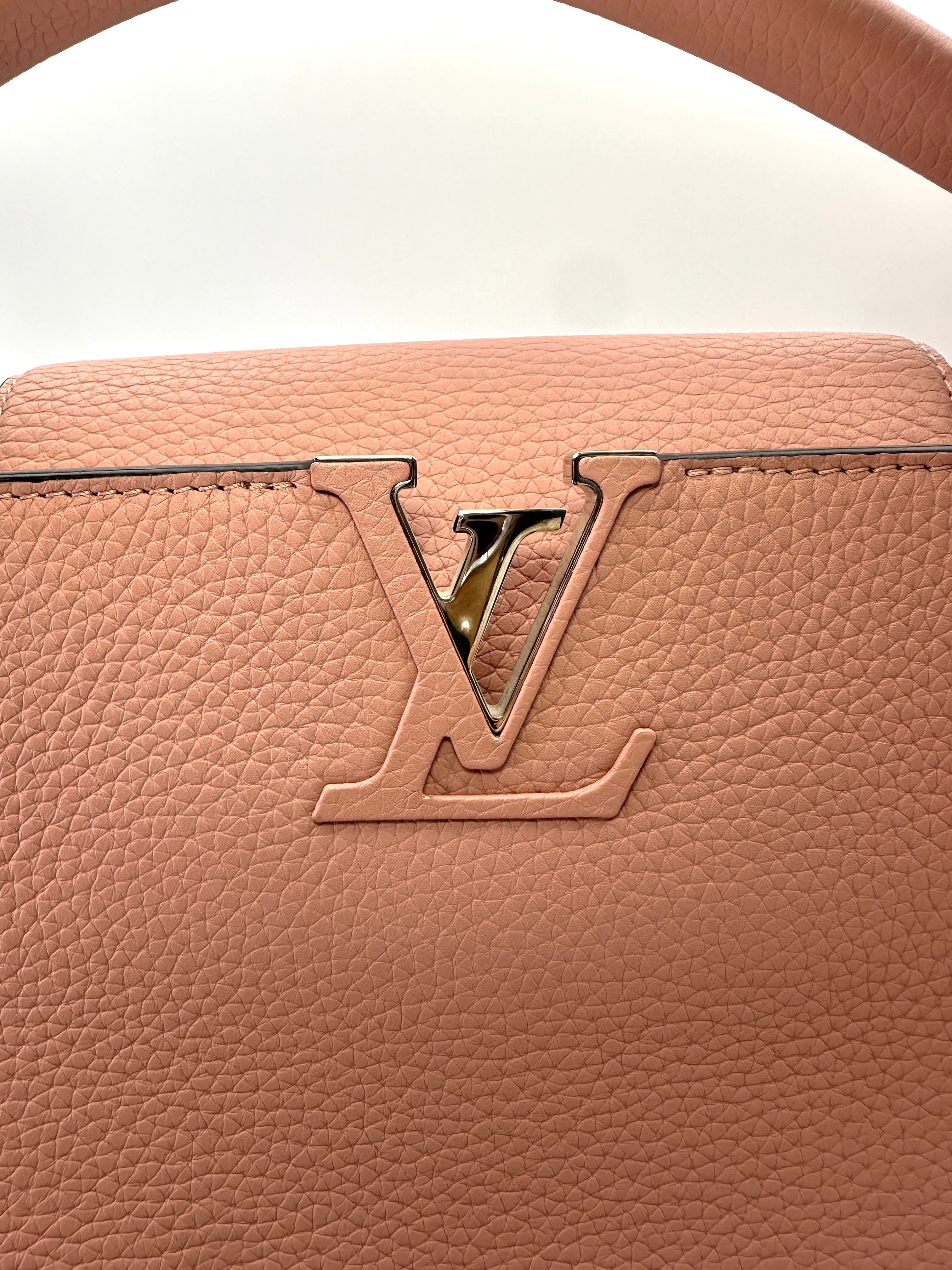 Louis Vuitton Capucines GM Pink Taurillon Leather Handle Bag LV3060
