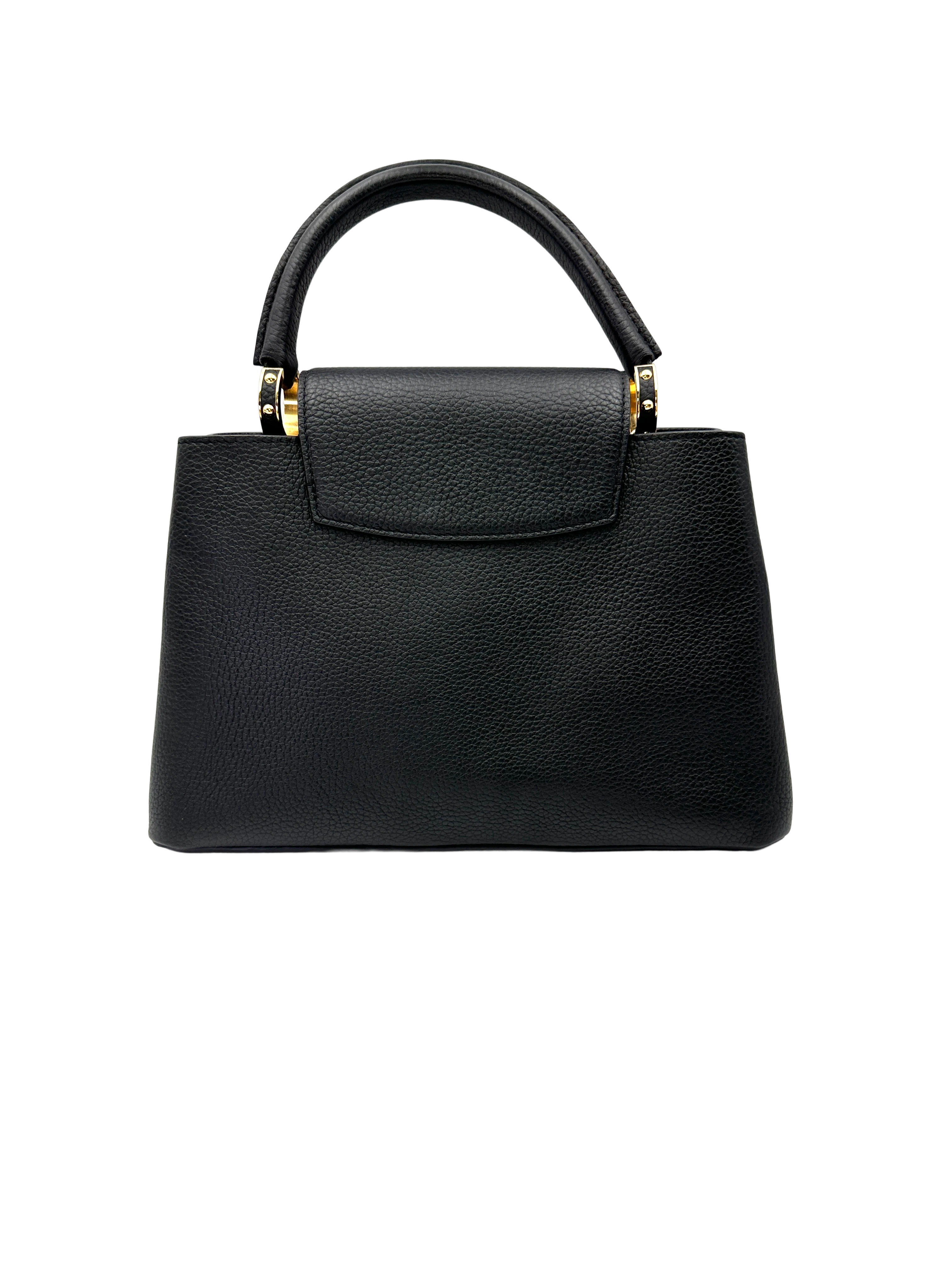 Louis Vuitton Capucines Black Monogram Flowers Top Handle Bag LV3064
