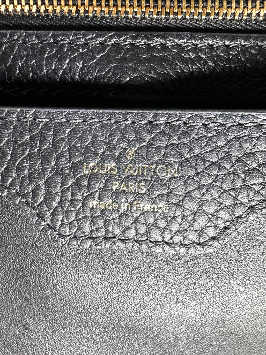 Louis Vuitton Capucines Black Monogram Flowers Top Handle Bag LV3064