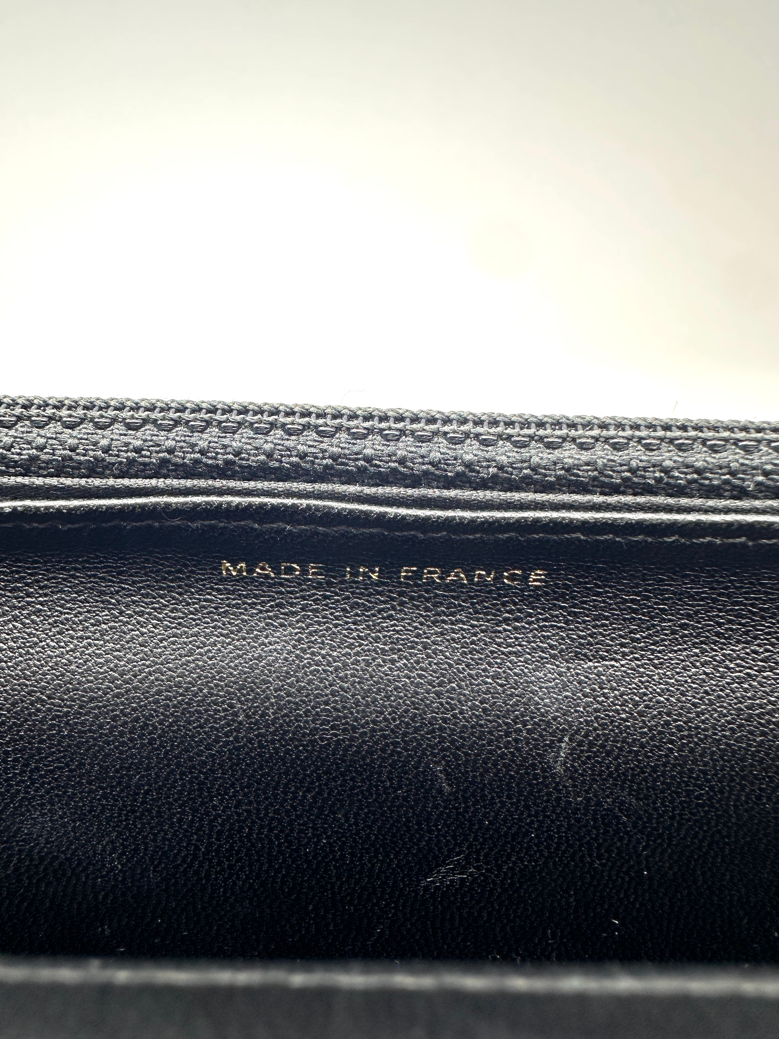 Chanel LeBoy Black Chevron Quilted Lambskin Wallet On Chain(27***86) CC2202