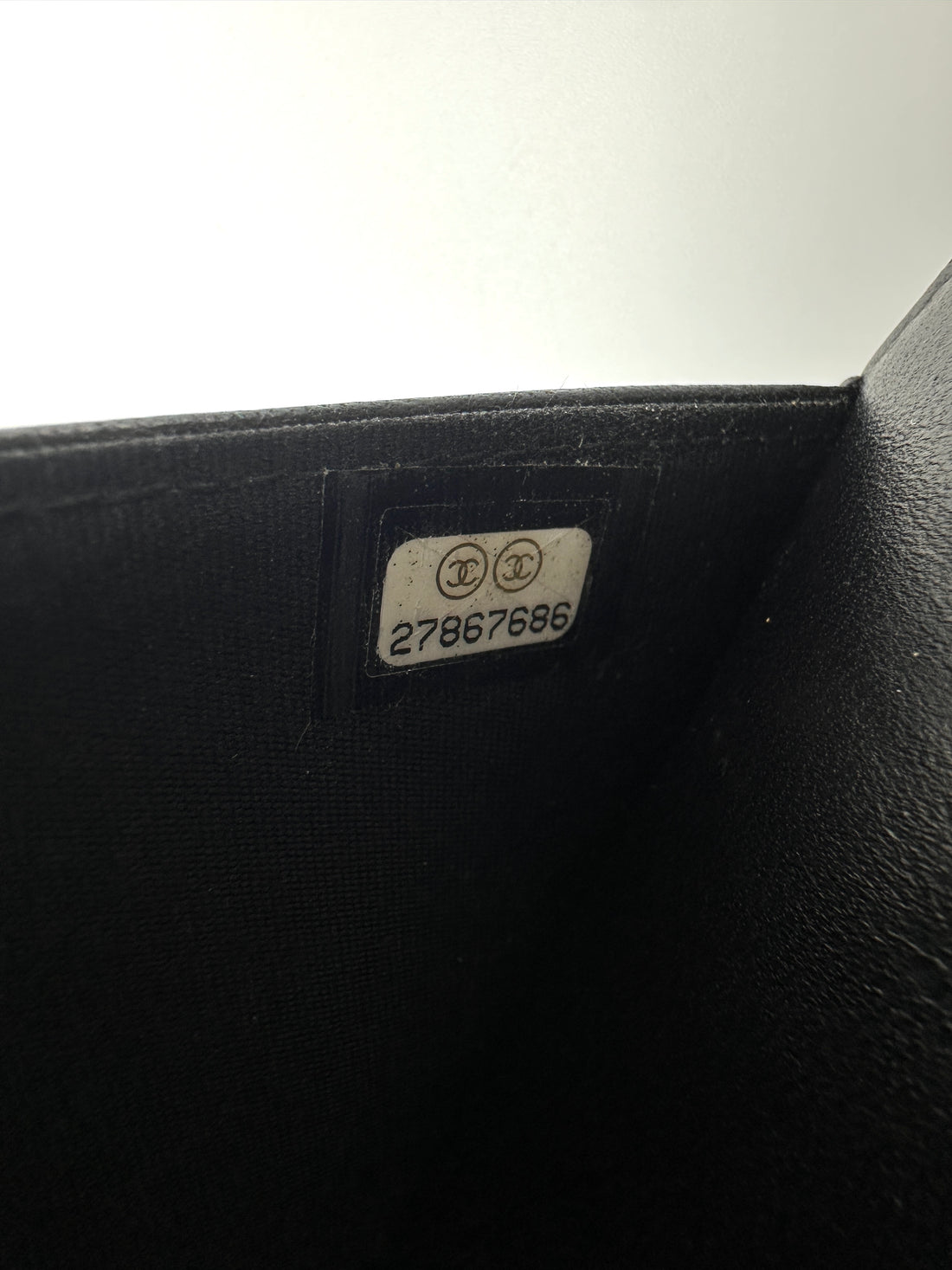 Chanel LeBoy Black Chevron Quilted Lambskin Wallet On Chain(27***86) CC2202