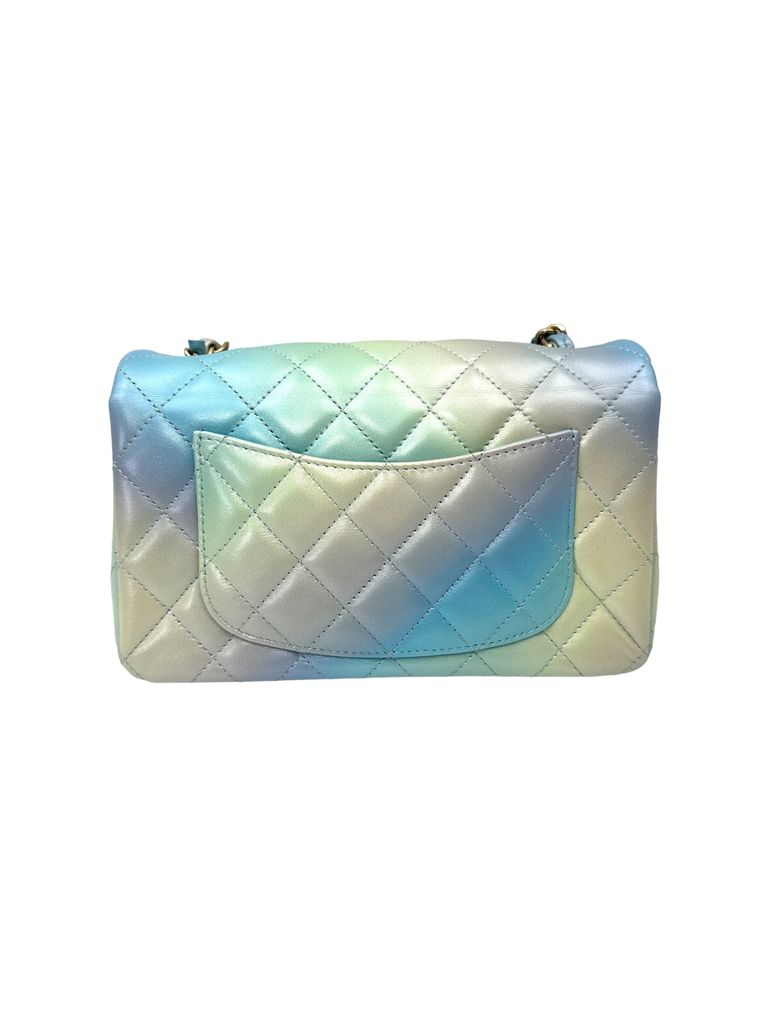 Chanel 24P Classic Flap Tie Dye Ombre Quilted Leather Mini Rectangular Flap Bag(HU***4J) CC2208