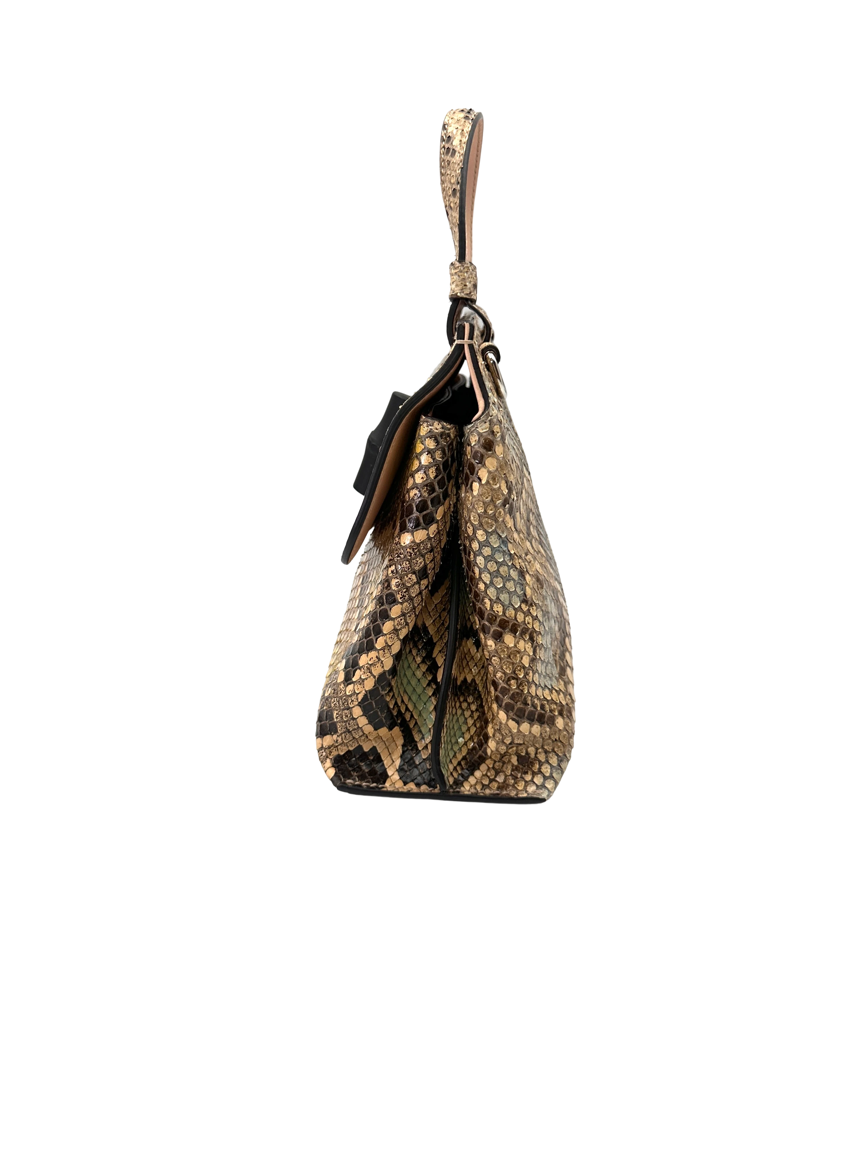 Gucci Bamboo Daily Python Leather Handle Bag GG1351