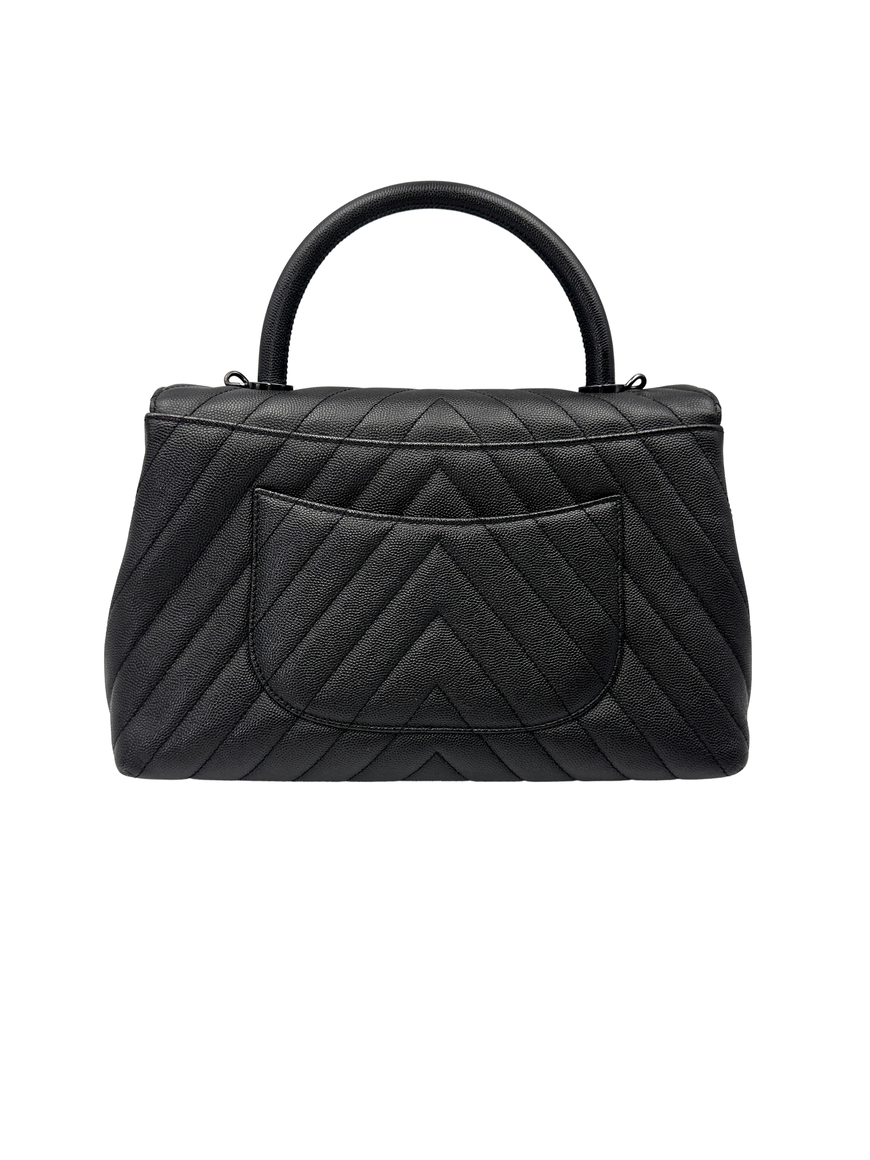 Chanel CoCo Handle So Black Quilted Calfskin Medium Size Shoulder Bag(26***62) CC2210