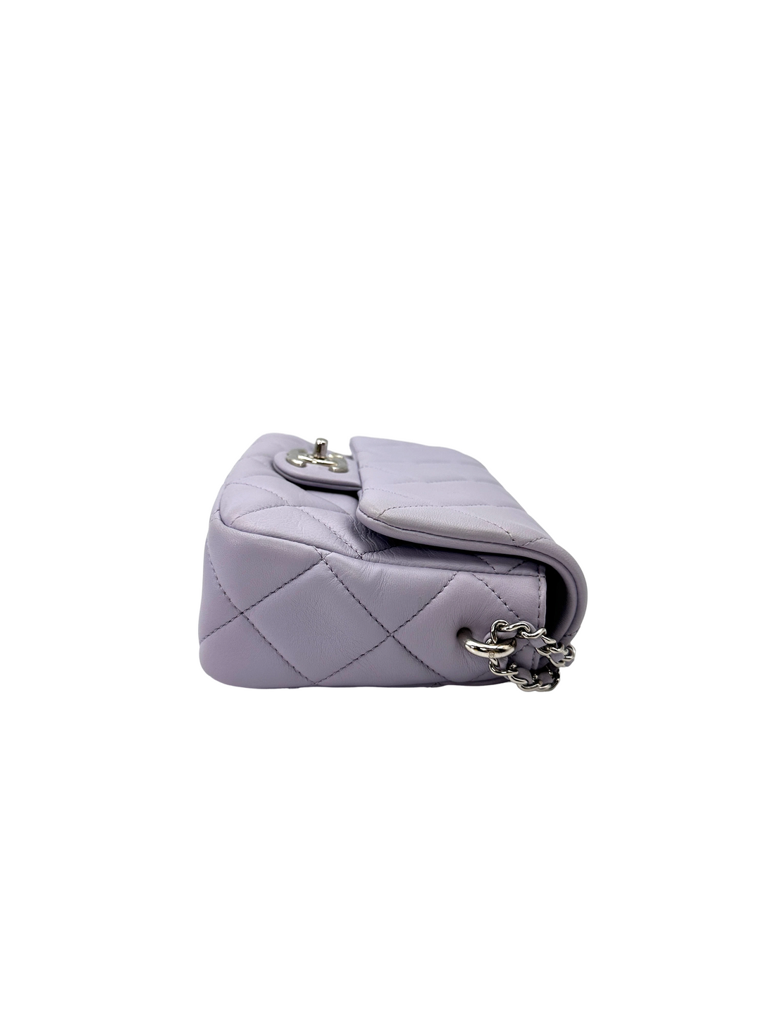 Chanel 21K Iridescent Purple Quilted Leather Chain Shoulder Bag(NN***A3) CC2204