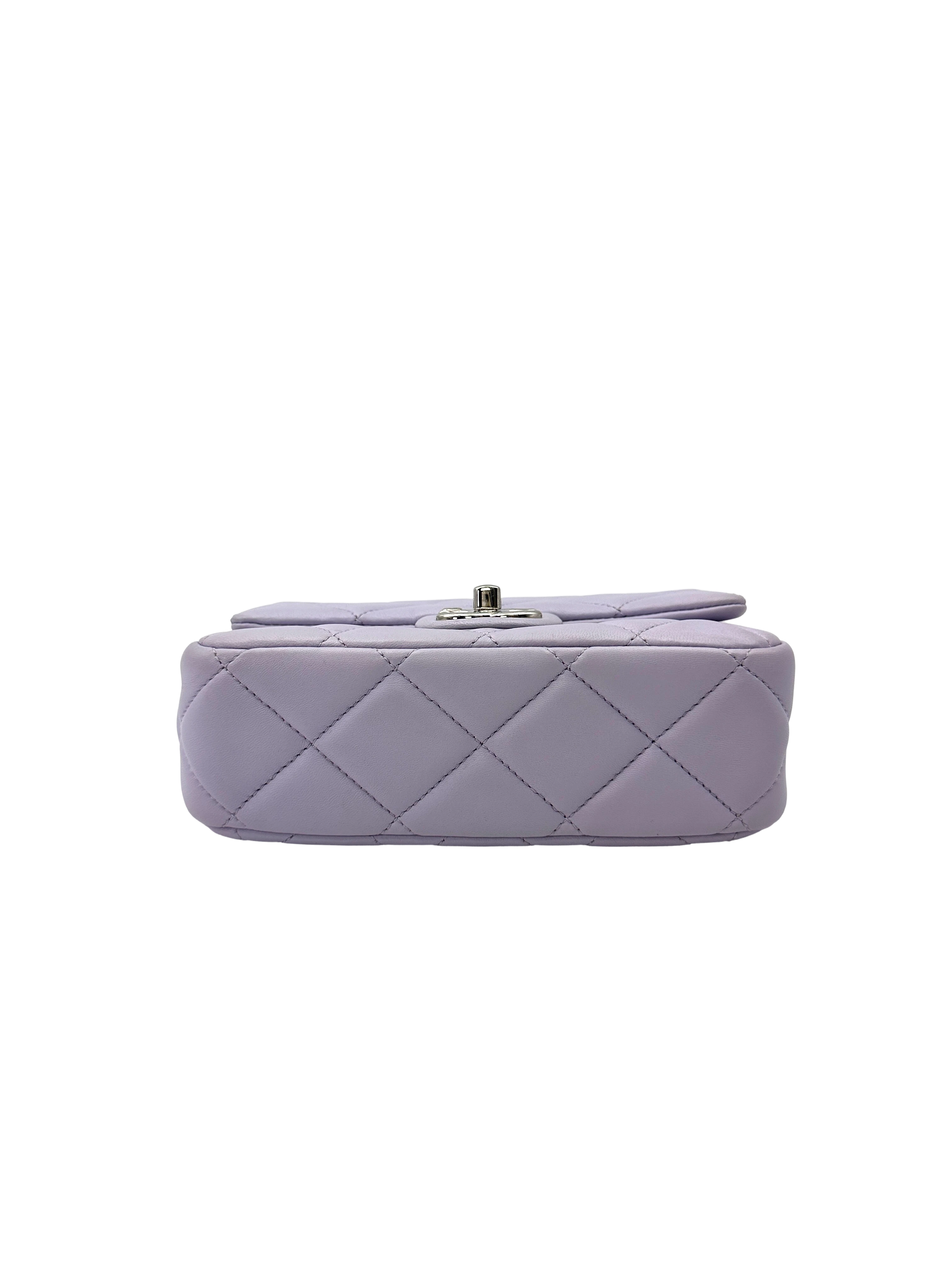 Chanel 21K Iridescent Purple Quilted Leather Chain Shoulder Bag(NN***A3) CC2204