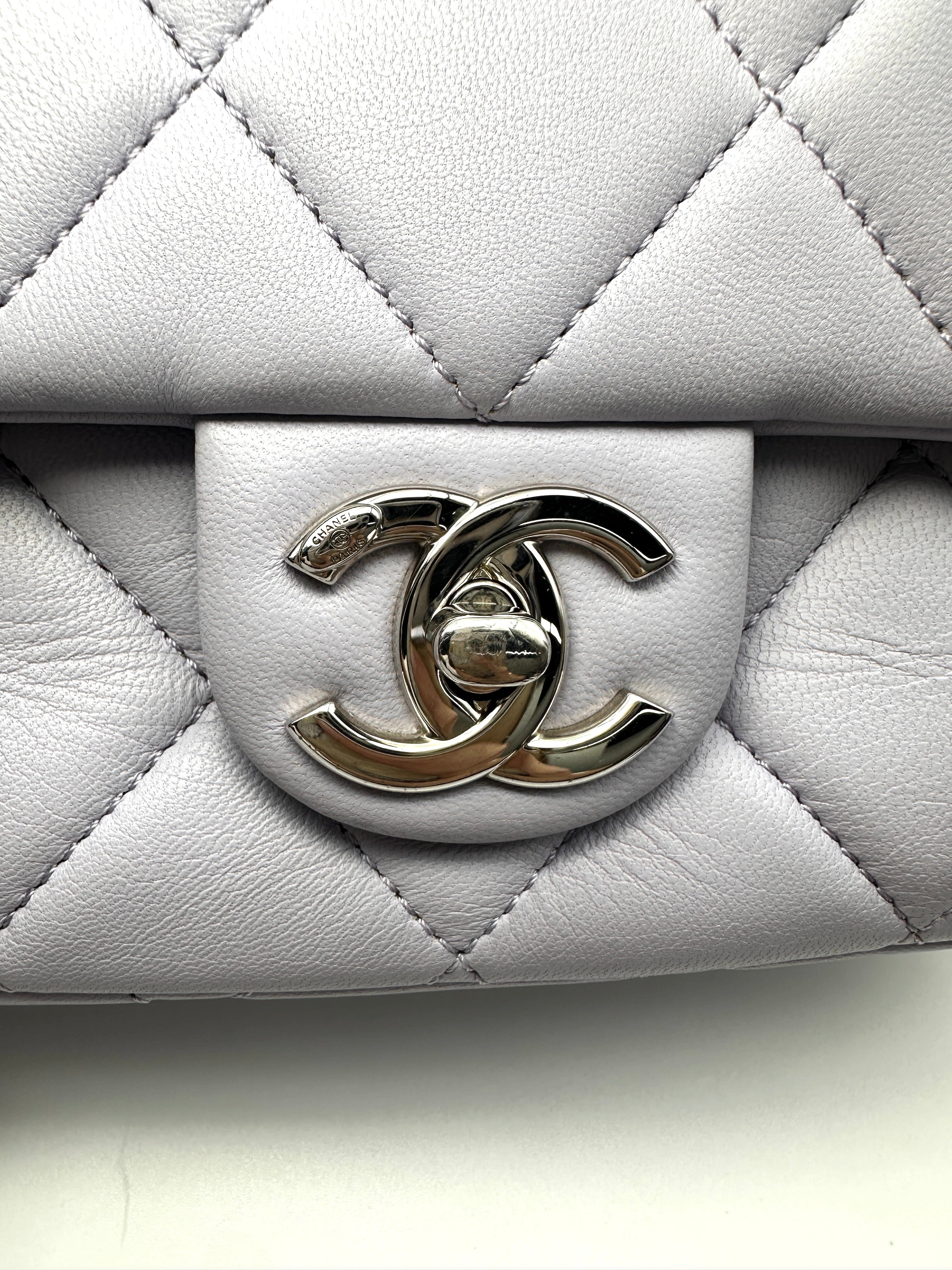 Chanel 21K Iridescent Purple Quilted Leather Chain Shoulder Bag(NN***A3) CC2204
