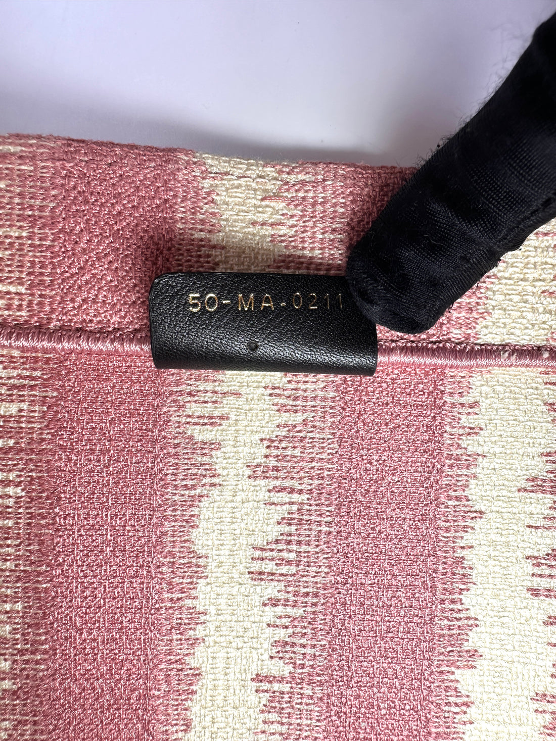 Christian Dior Pink Striped Canvas Large Size Book Tote Bag DR813