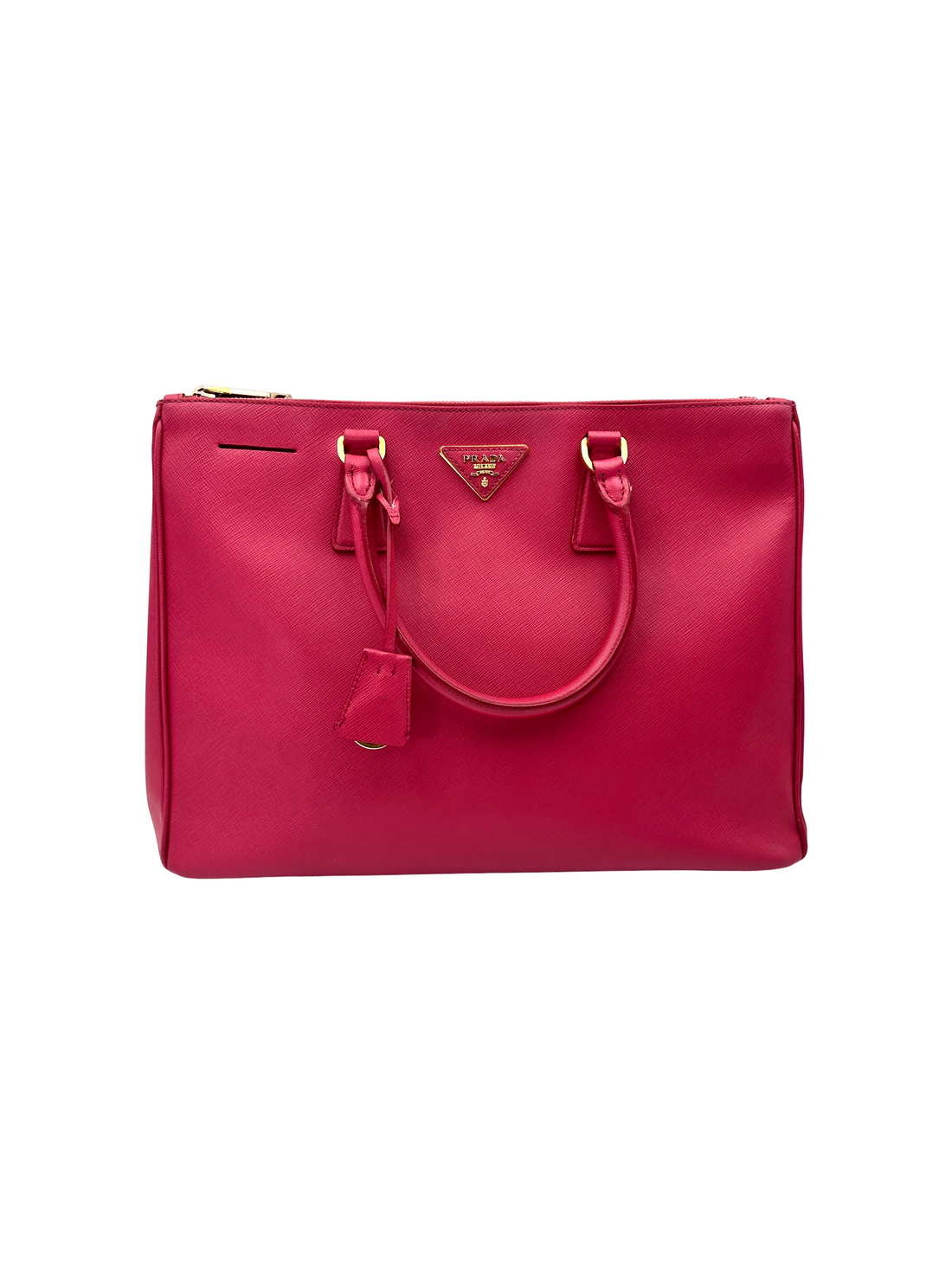Prada Galleria Pink Saffiano Leather Handle Bag PR502