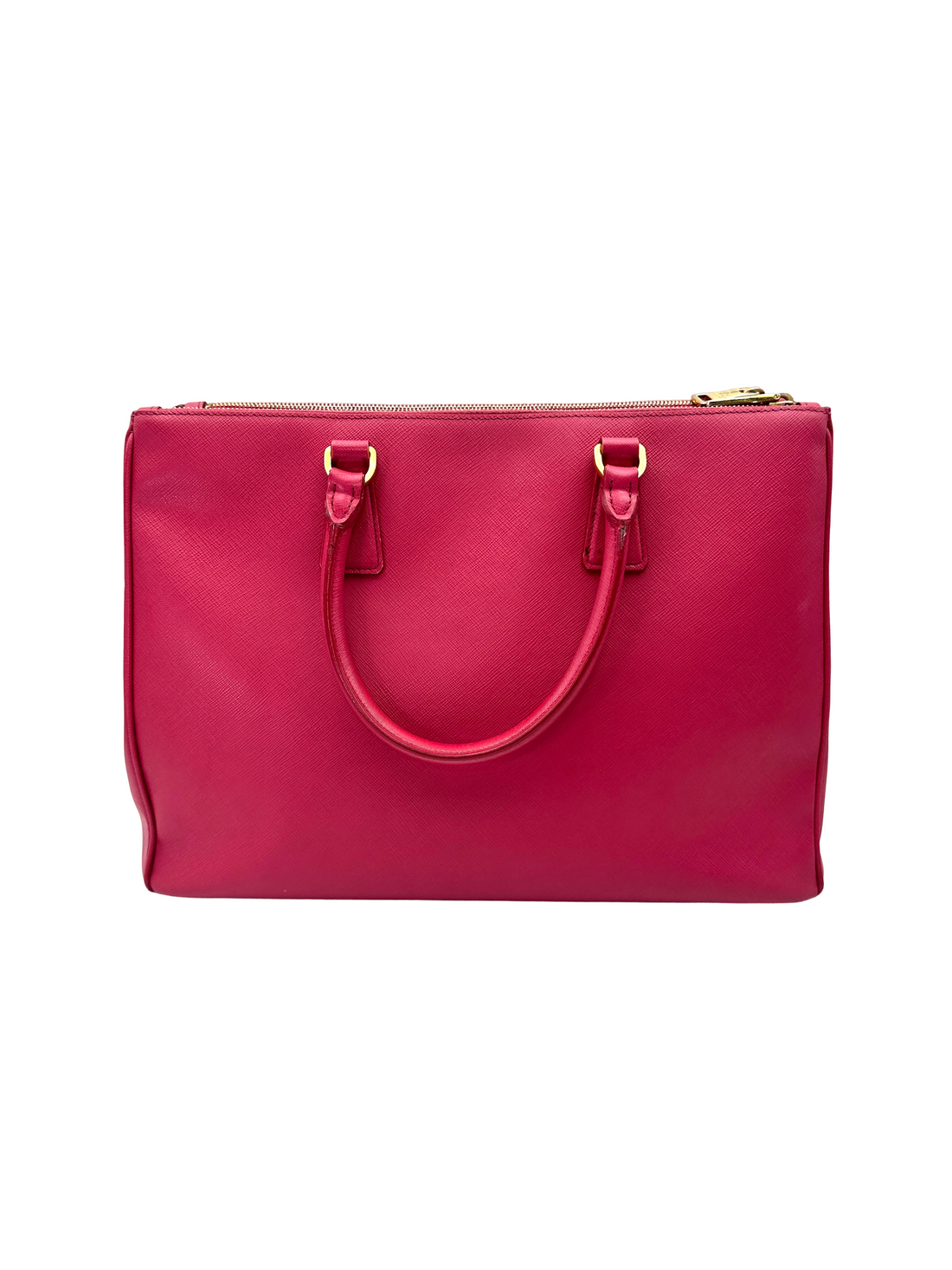 Prada Galleria Pink Saffiano Leather Handle Bag PR502