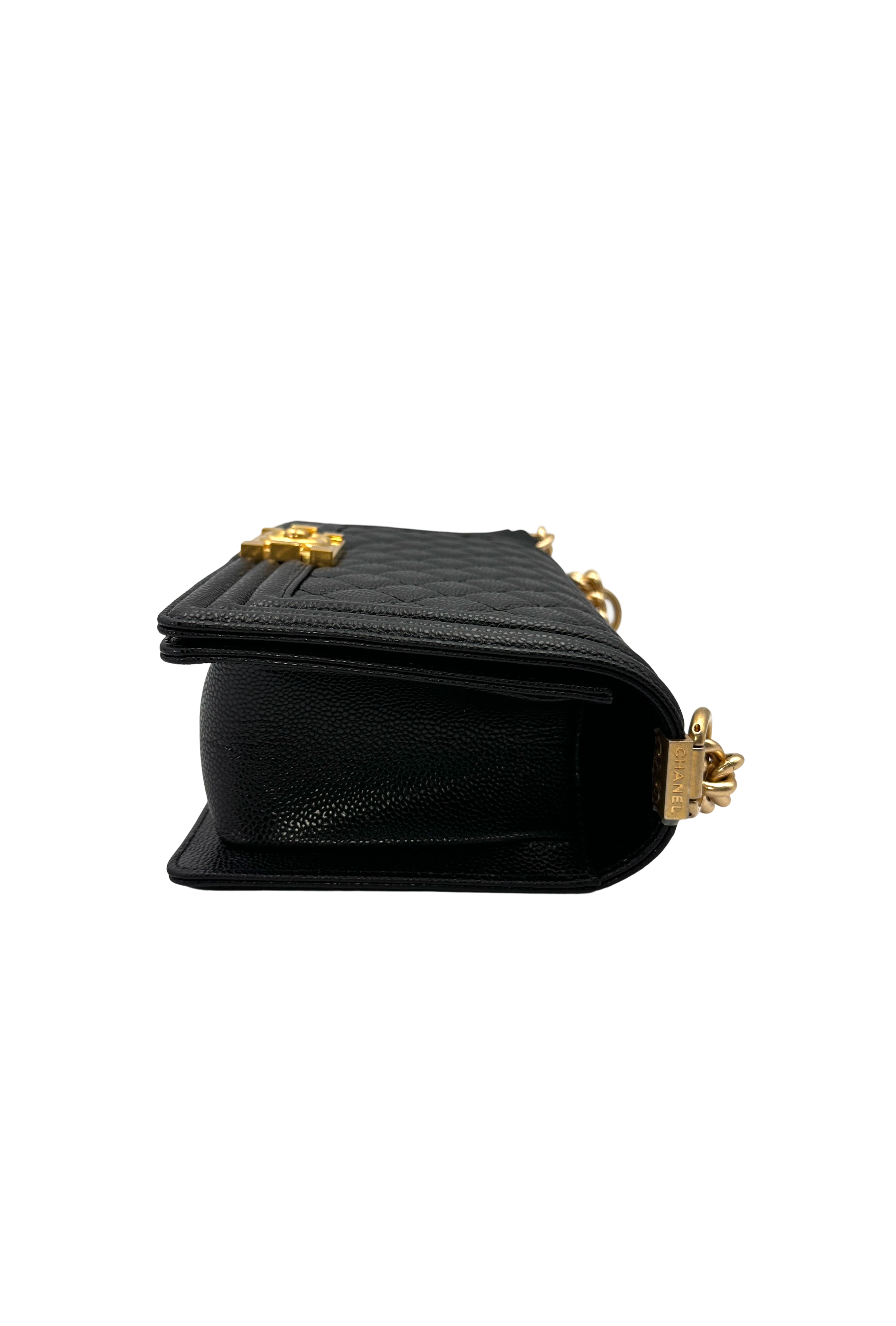 Chanel LeBoy Black Quilted Leather Flap Bag With Gold Buckle(12***21) CC2211