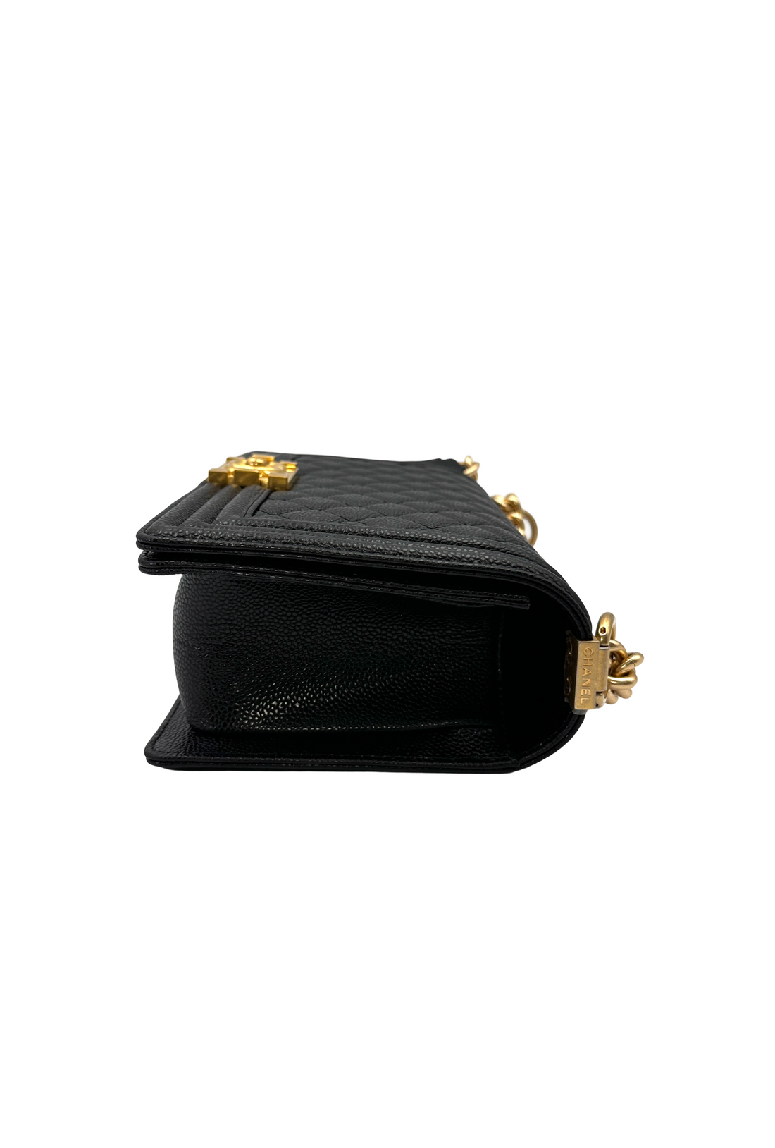 Chanel LeBoy Black Quilted Leather Flap Bag With Gold Buckle(12***21) CC2211