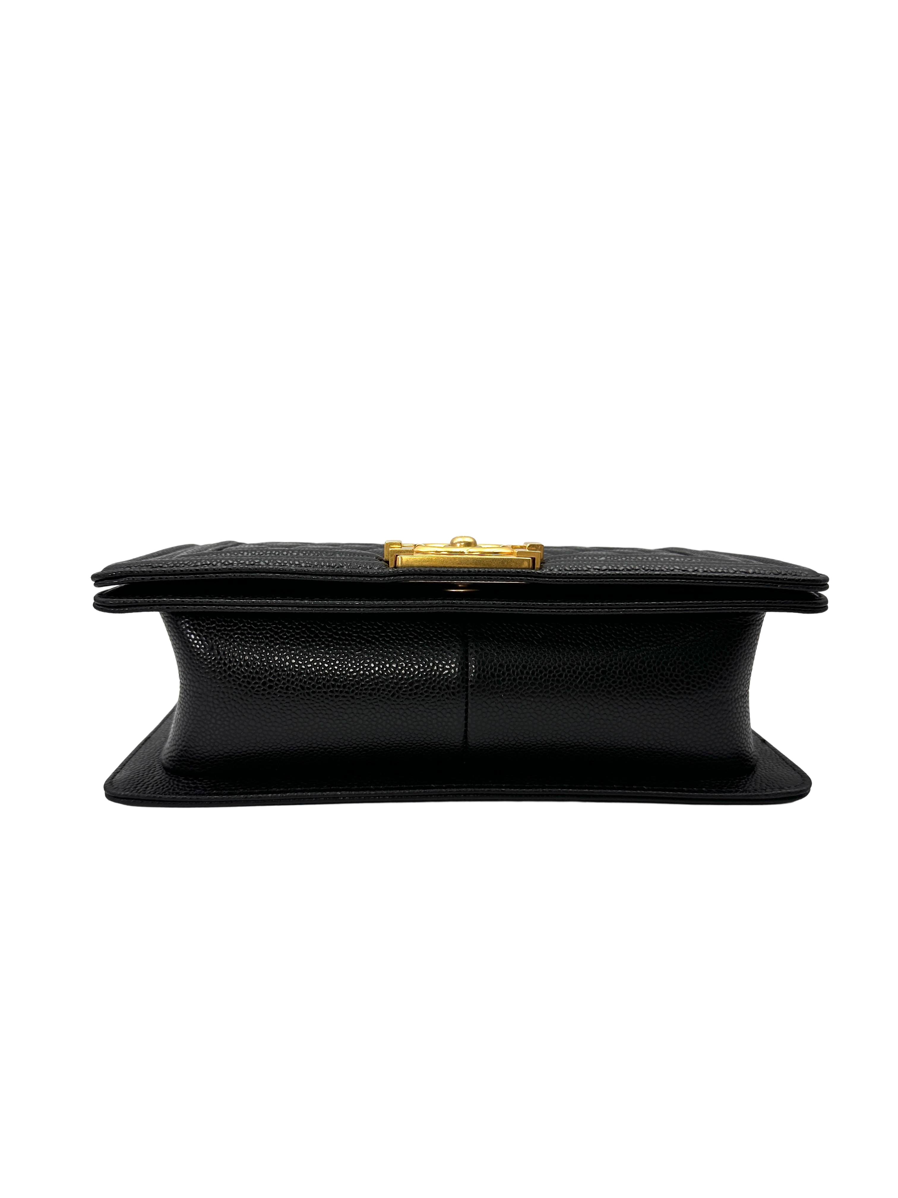 Chanel LeBoy Black Quilted Leather Flap Bag With Gold Buckle(12***21) CC2211