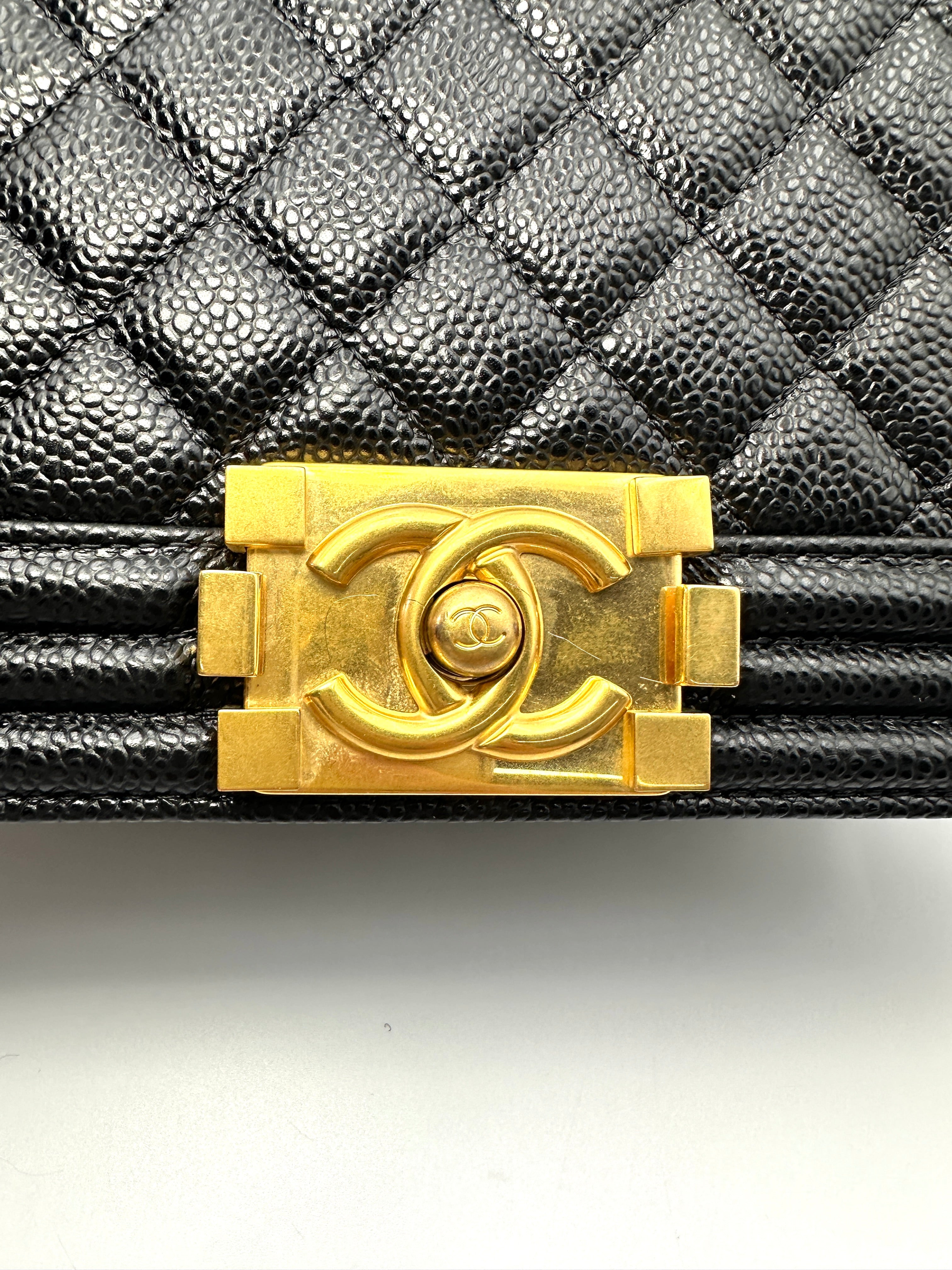 Chanel LeBoy Black Quilted Leather Flap Bag With Gold Buckle(12***21) CC2211
