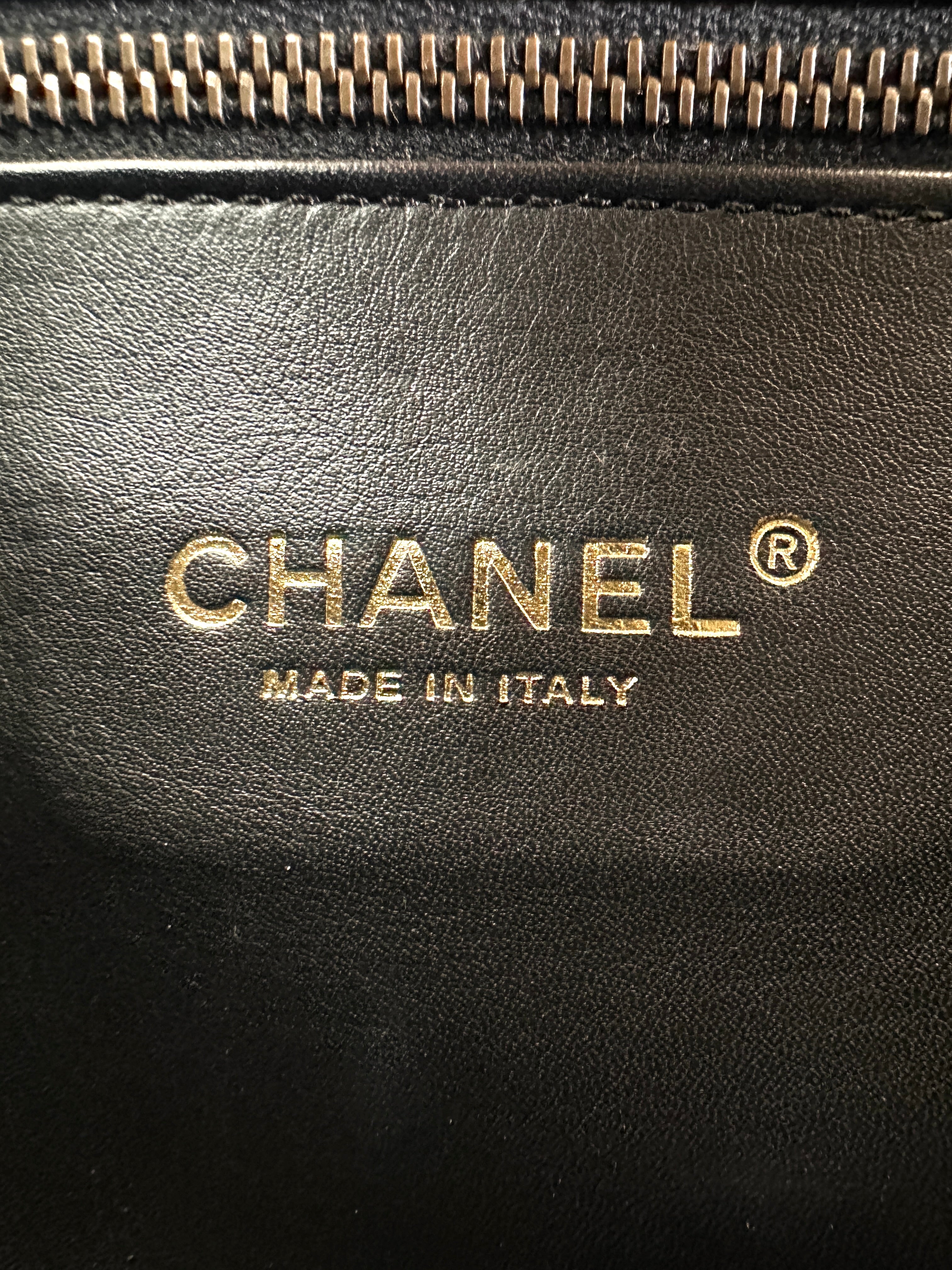 Chanel Black Lizard Leather Flap Bag With Gold Hardware(17***45) CC2213