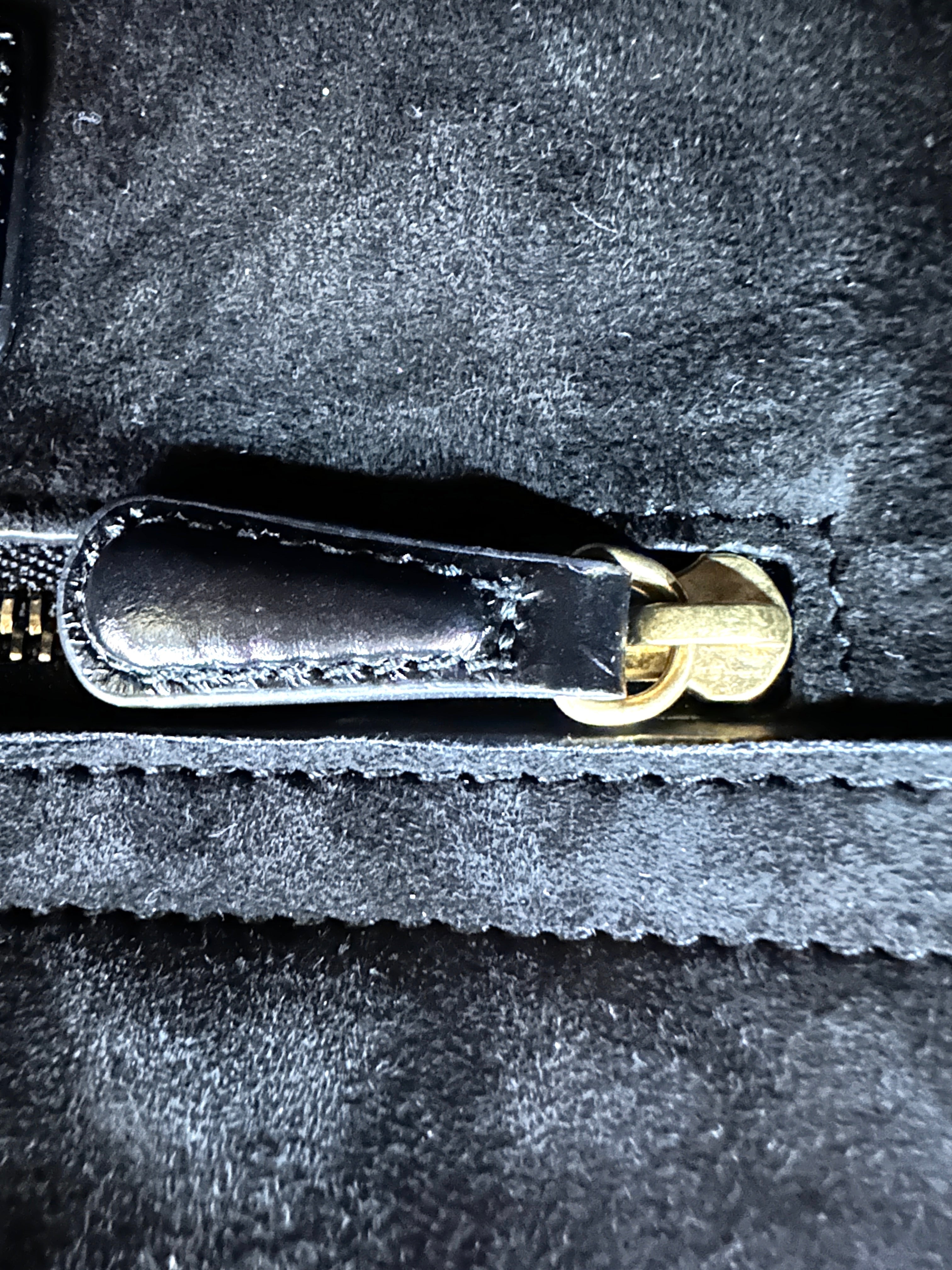 Christian Dior Lady Dior Black Leather Handle Bag With Gold Charms DR815