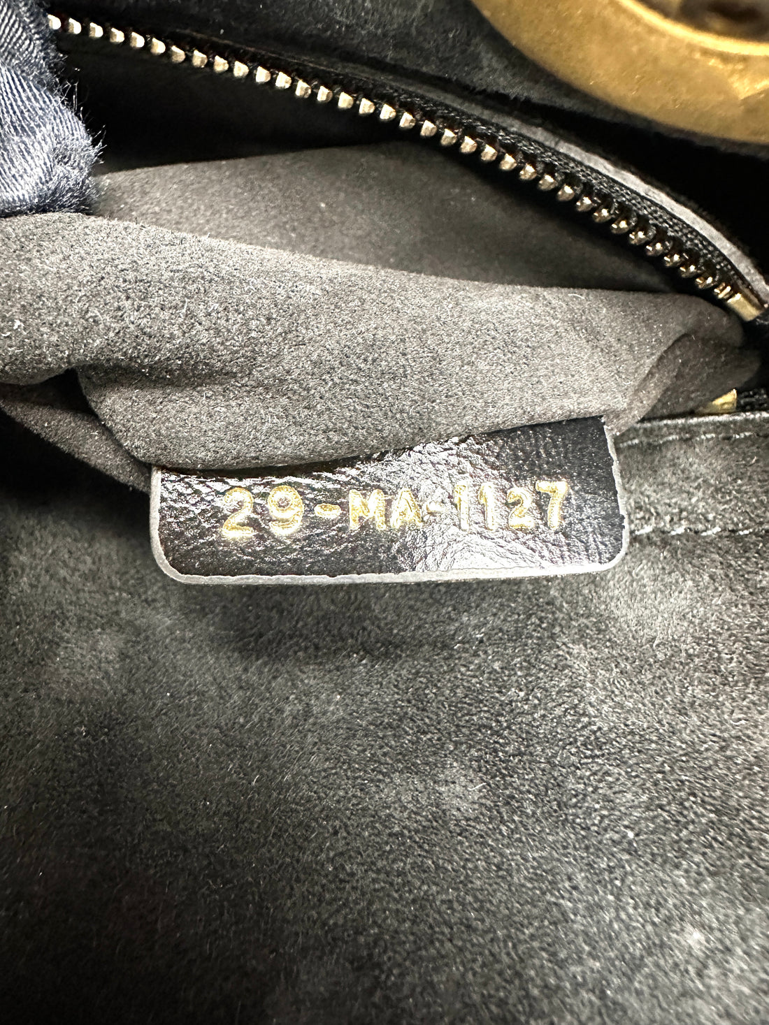 Christian Dior Lady Dior Black Leather Handle Bag With Gold Charms DR815
