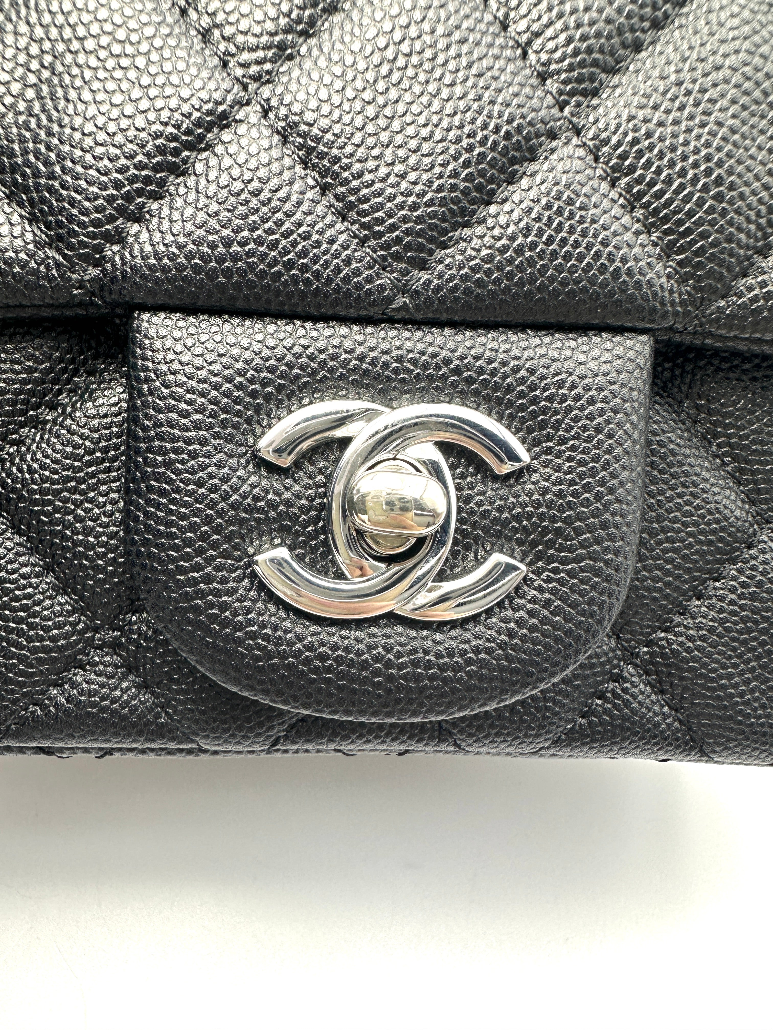 Chanel Classic Flap Black Quilted Leather Shoulder Bag(15***65) CC2216
