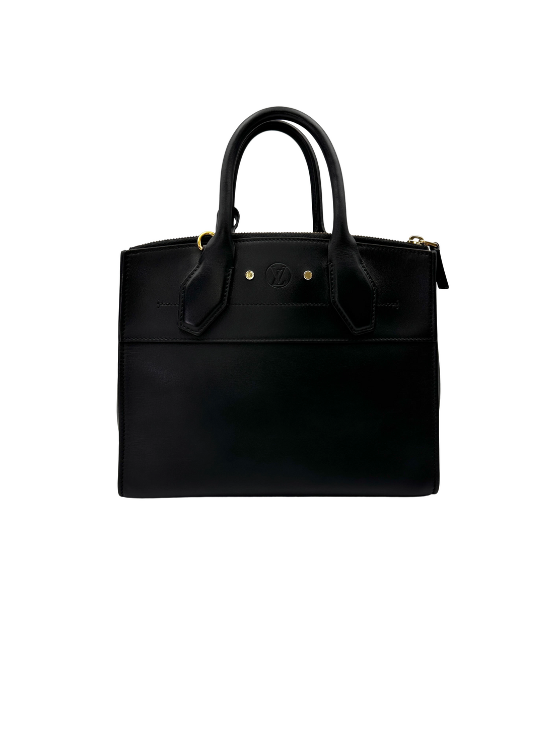 Louis Vuitton City Steamer PM Black Leather Handle Bag LV3074