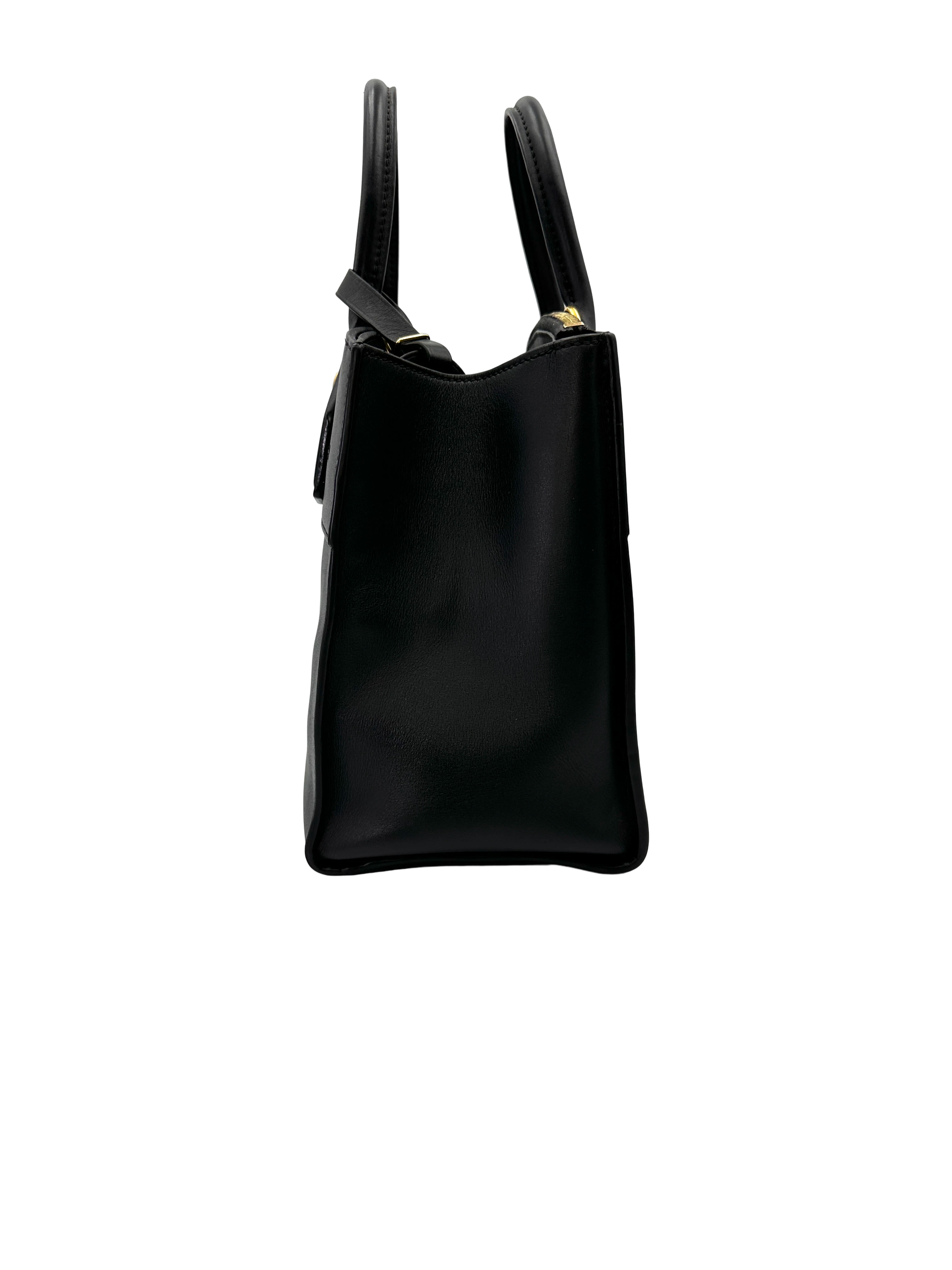 Louis Vuitton City Steamer PM Black Leather Handle Bag LV3074